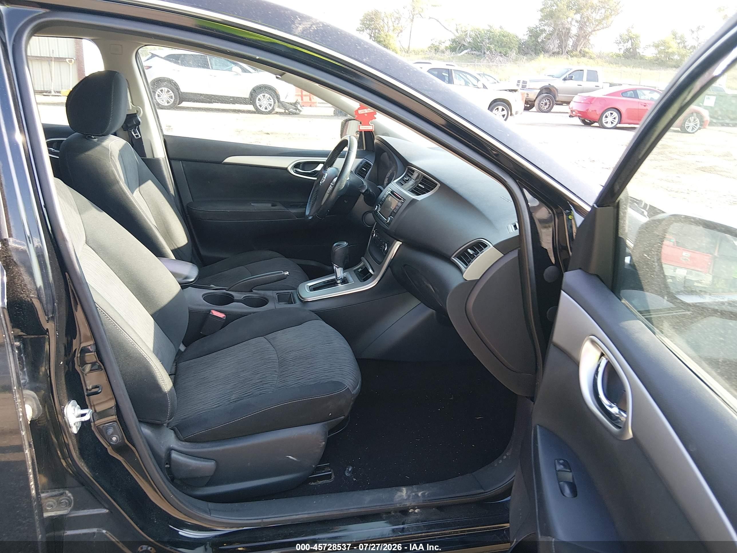 2015 Nissan Sentra Sv Black vin: 3N1AB7APXFL642081