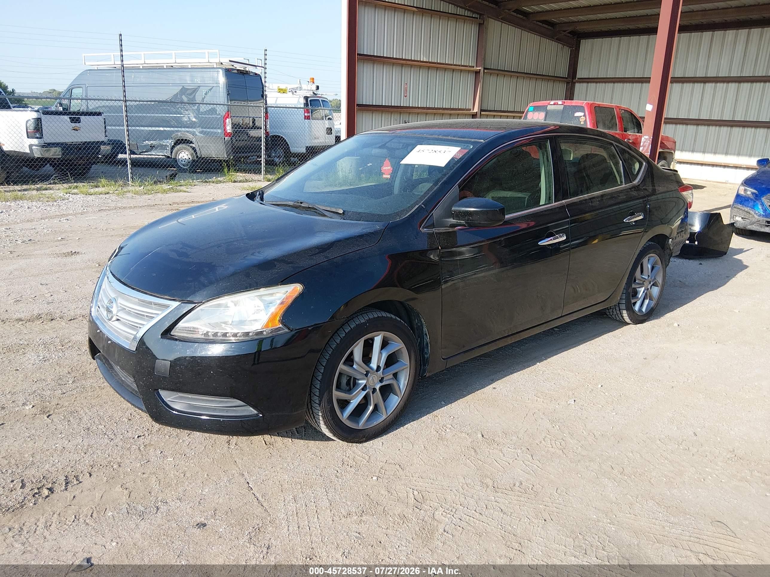 2015 Nissan Sentra Sv Black vin: 3N1AB7APXFL642081