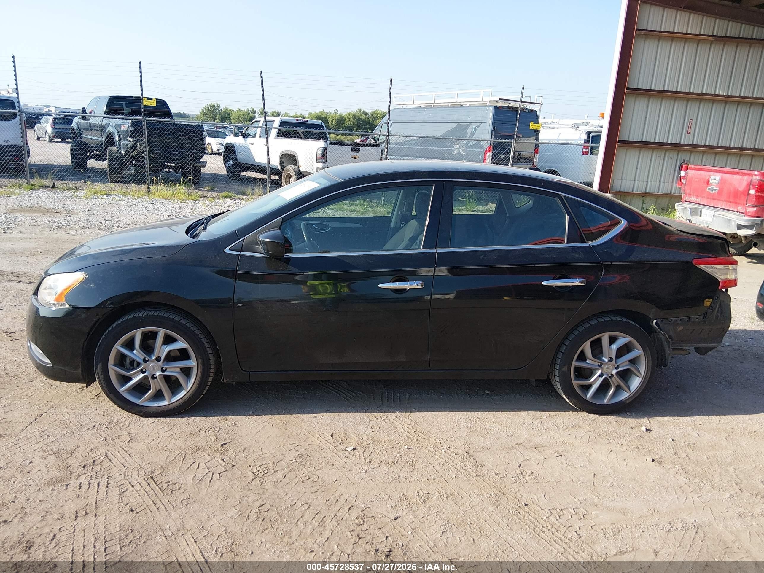 2015 Nissan Sentra Sv Black vin: 3N1AB7APXFL642081