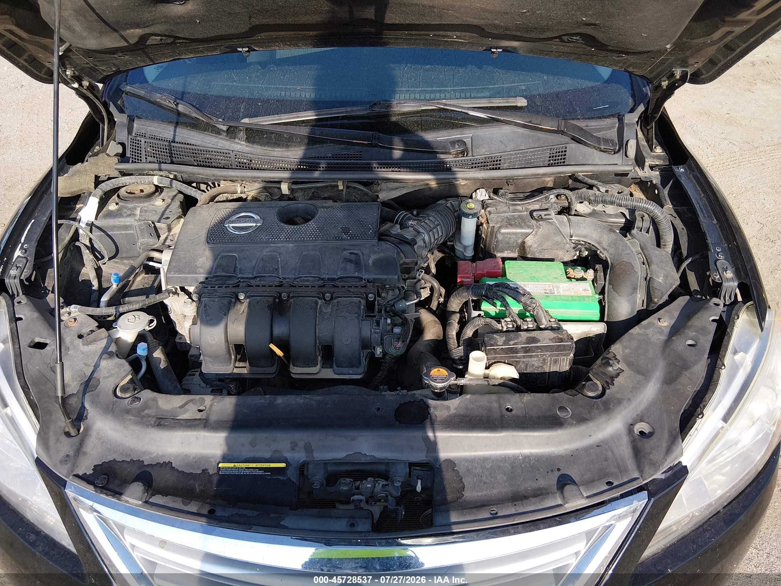 2015 Nissan Sentra Sv Black vin: 3N1AB7APXFL642081