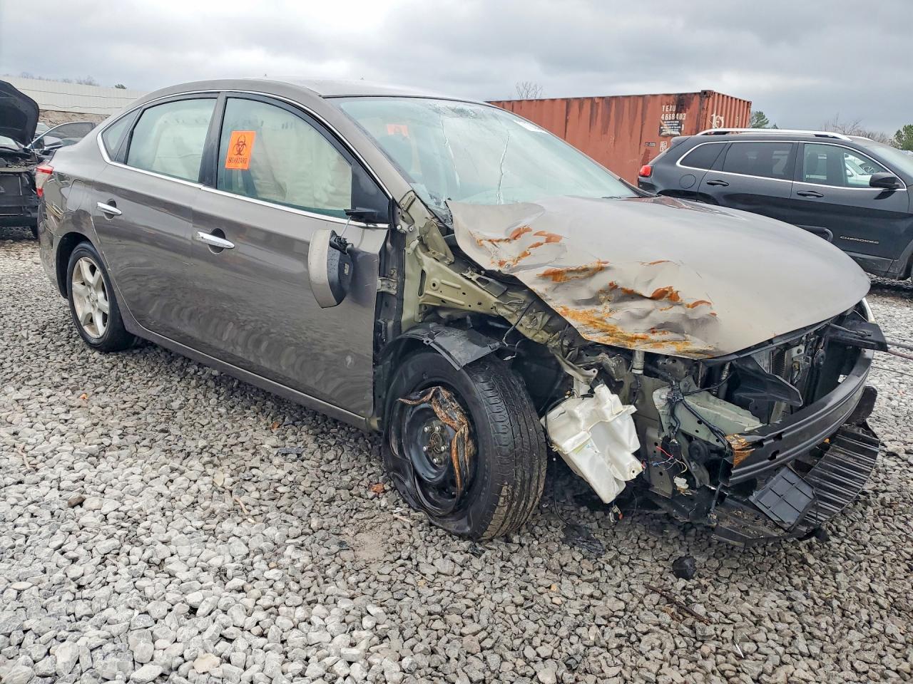 2015 Nissan Sentra Gray vin: 3N1AB7APXFL650911