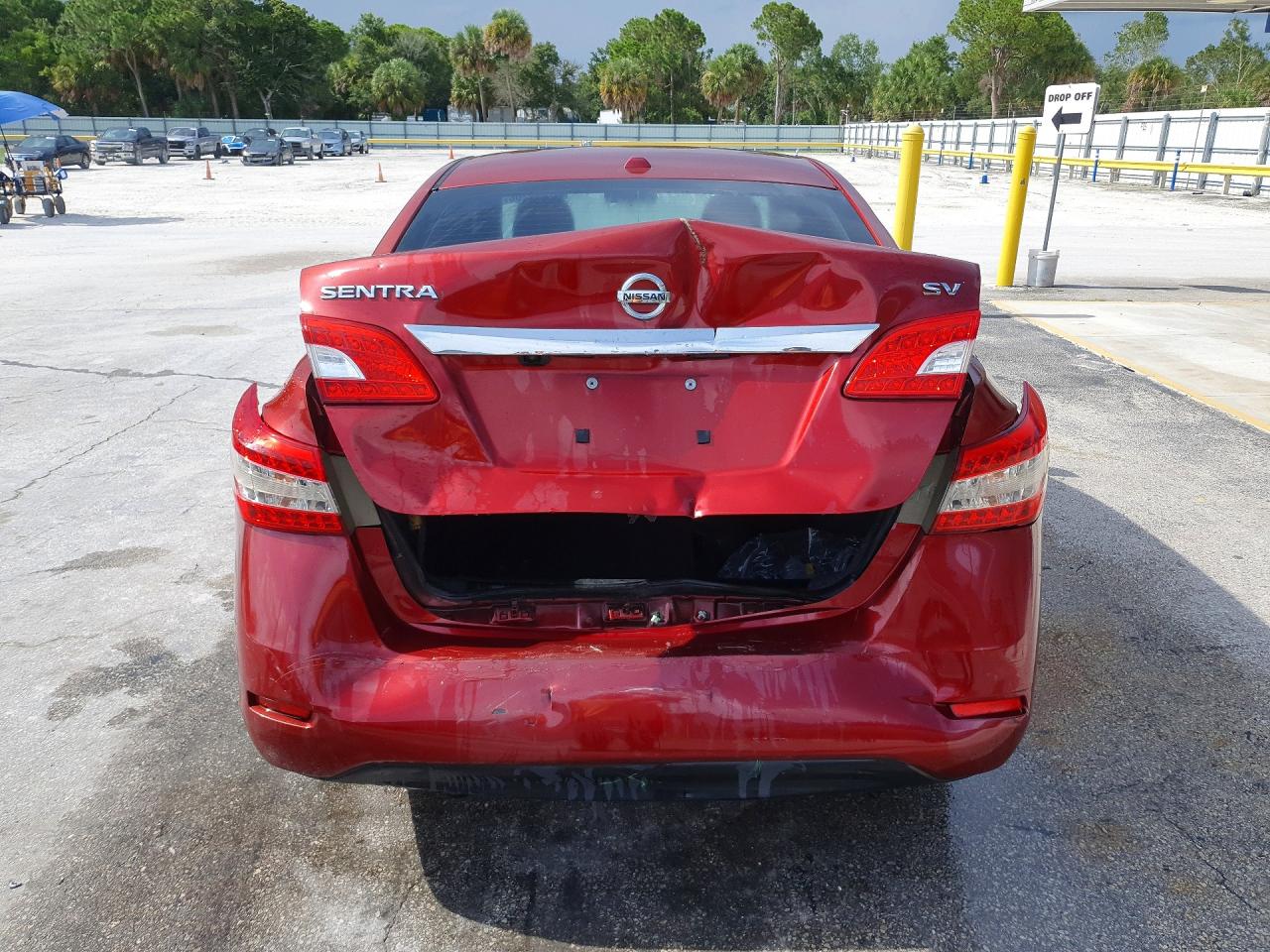2015 Nissan Sentra Sv Красный vin: 3N1AB7APXFL654151