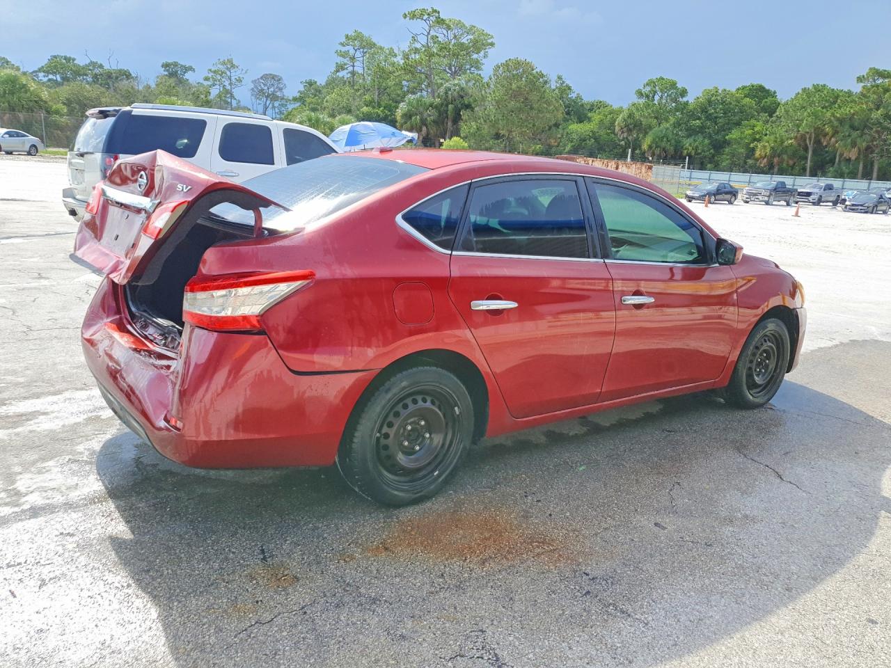 2015 Nissan Sentra Sv Красный vin: 3N1AB7APXFL654151