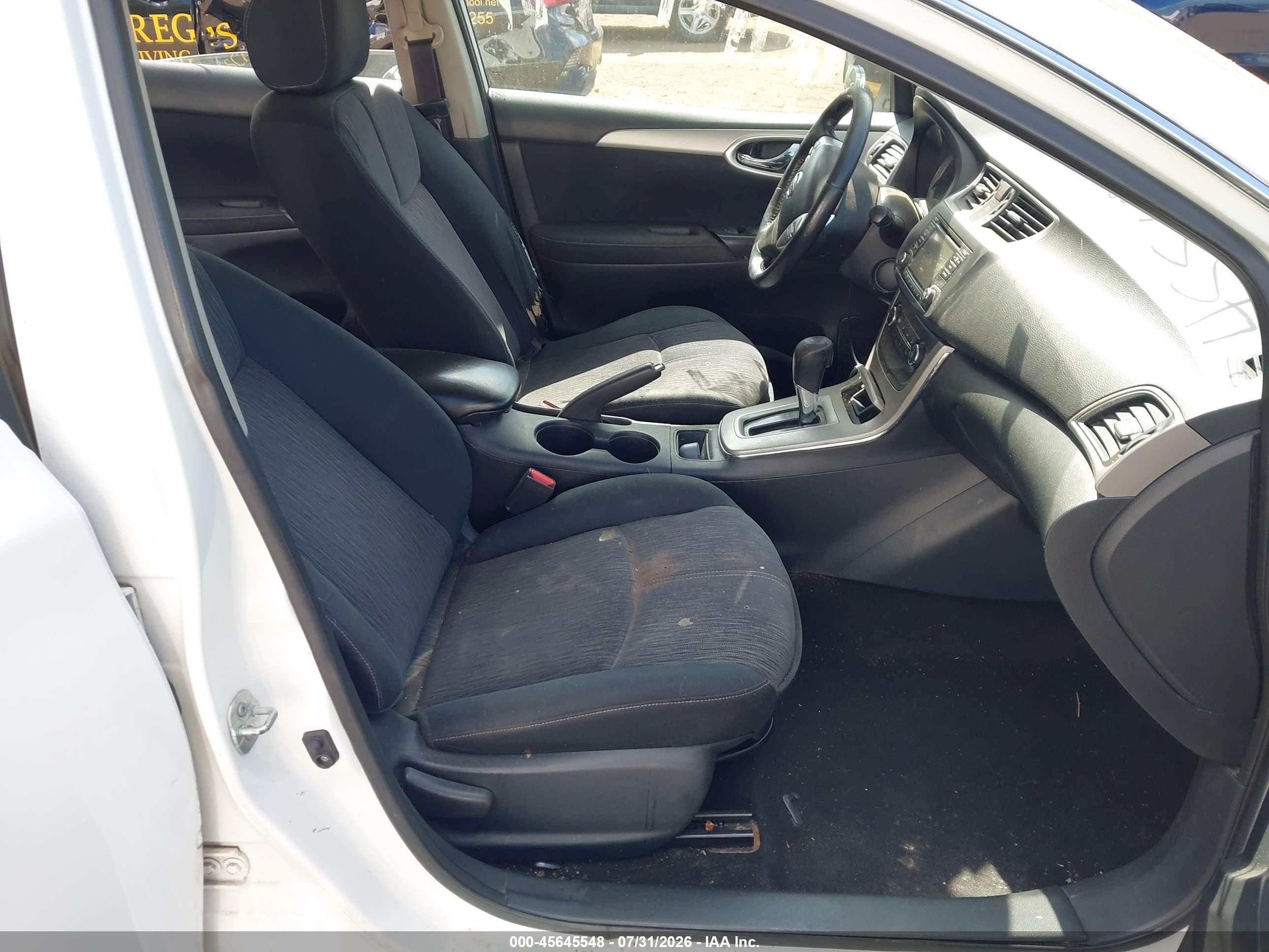 2015 Nissan Sentra Fe+ S/s/sl/sr/sv Белый vin: 3N1AB7APXFL657986