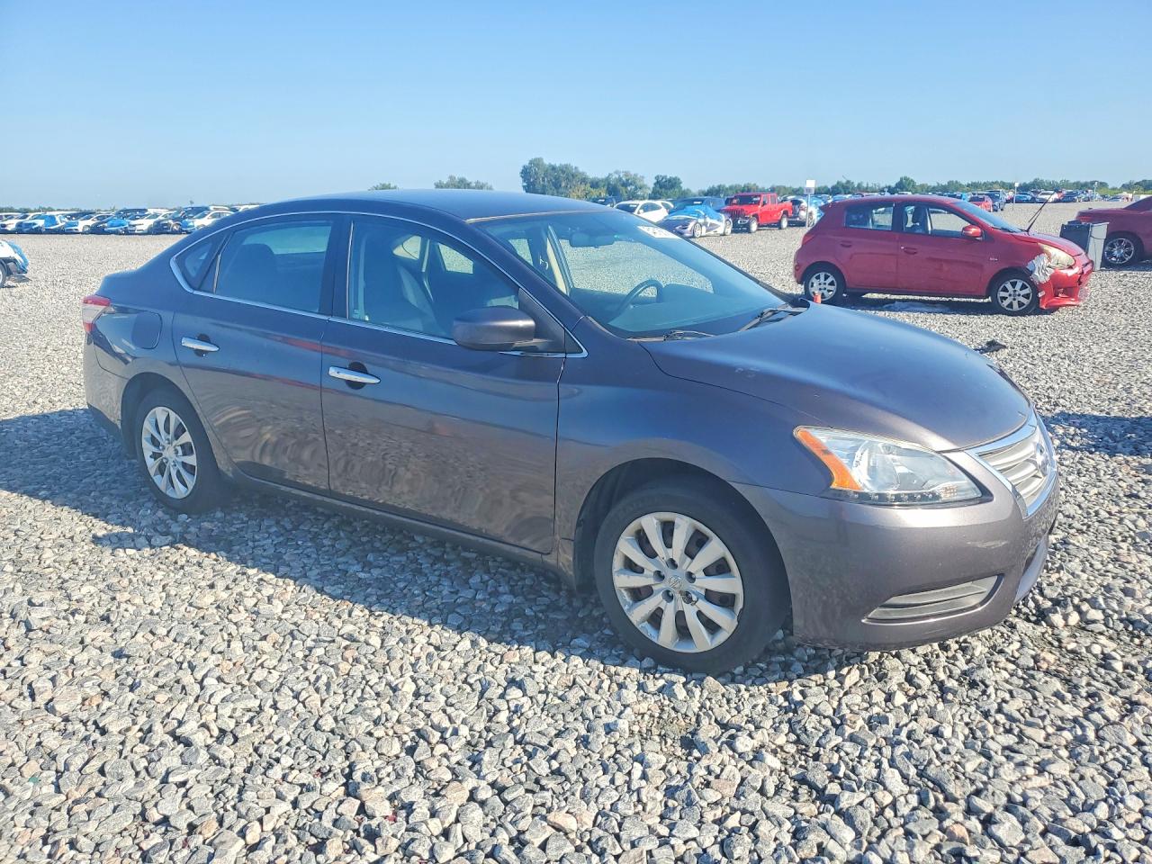 2015 Nissan Sentra Sv Gray vin: 3N1AB7APXFL658555
