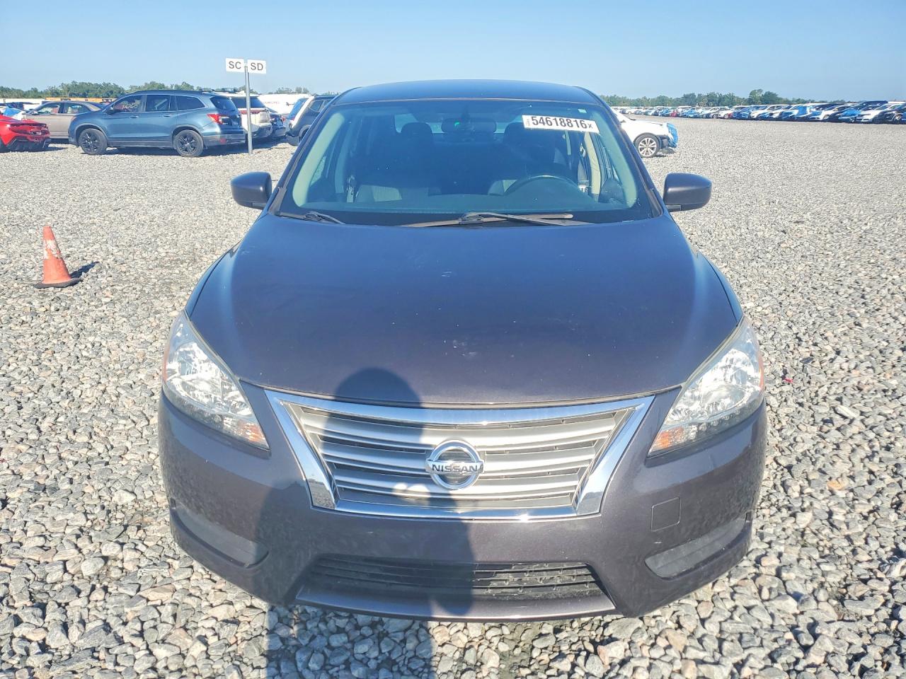 2015 Nissan Sentra Sv Gray vin: 3N1AB7APXFL658555