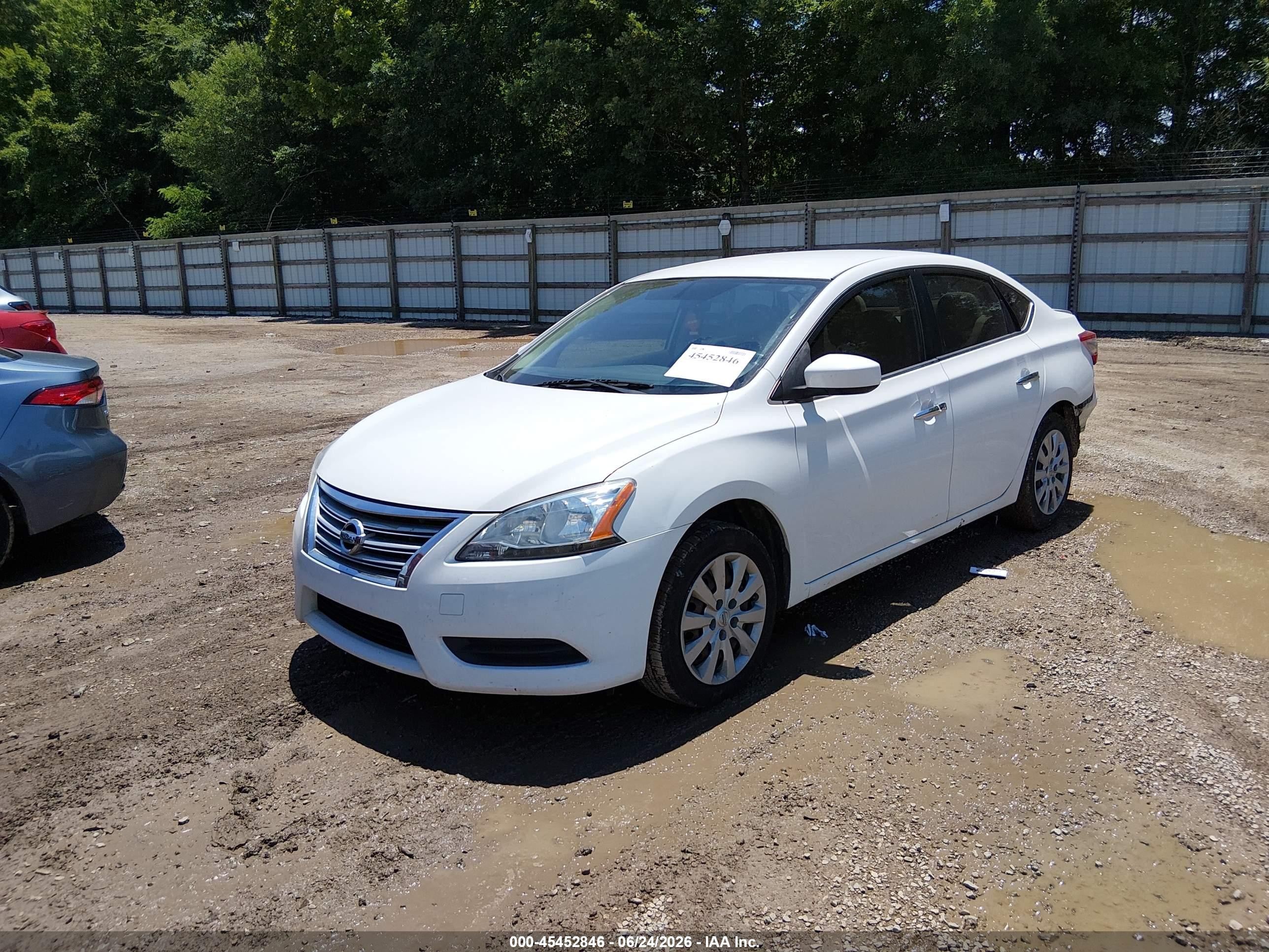 2015 Nissan Sentra Fe+ S/s/sl/sr/sv White vin: 3N1AB7APXFL671192