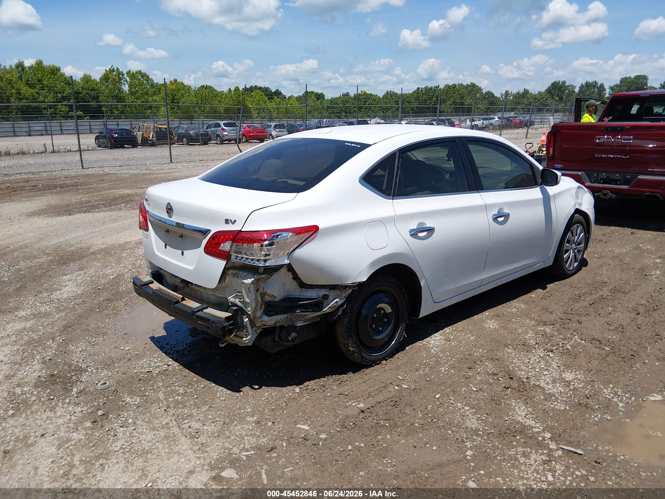 2015 Nissan Sentra Fe+ S/s/sl/sr/sv White vin: 3N1AB7APXFL671192