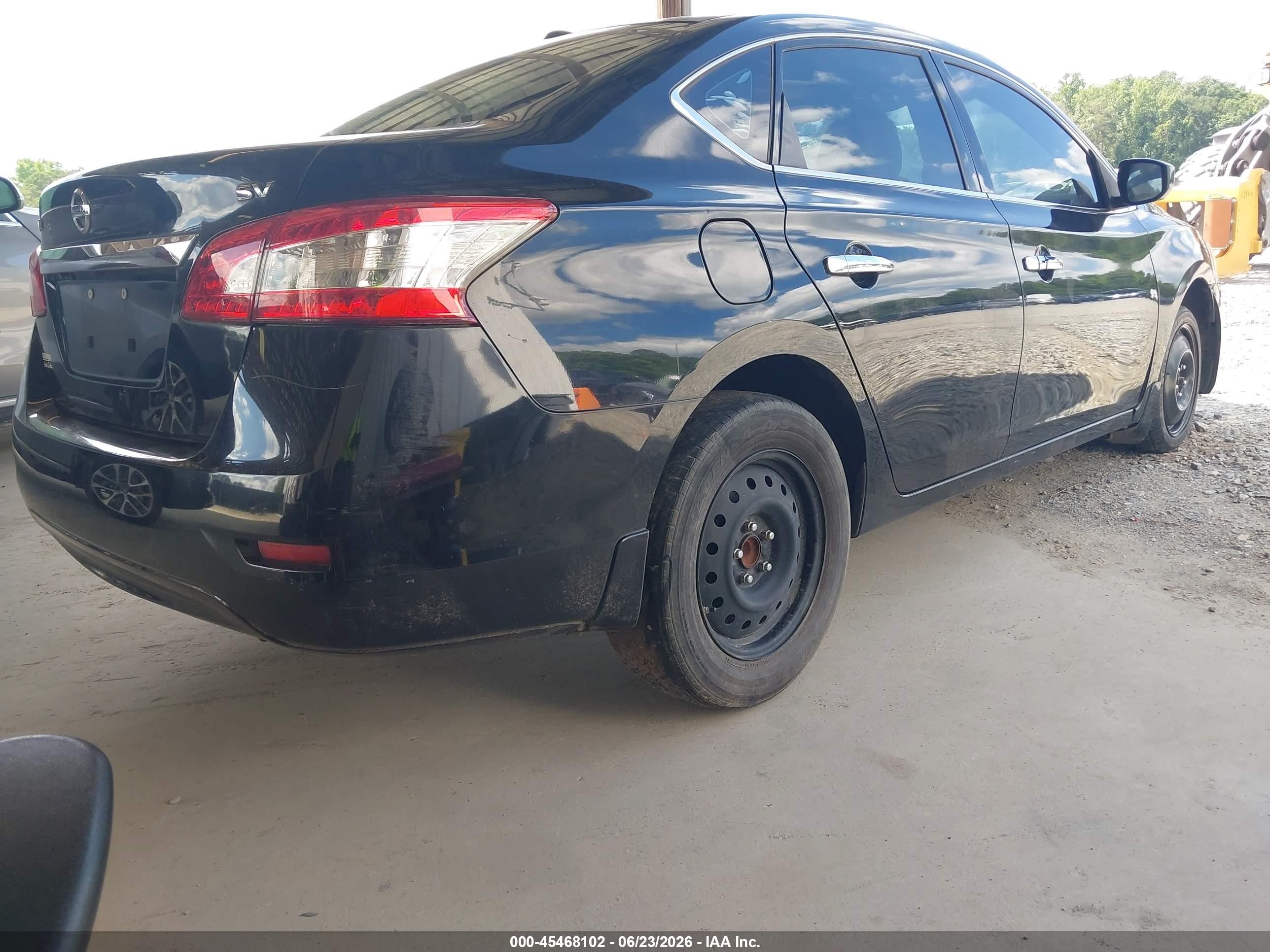 2015 Nissan Sentra Sv Black vin: 3N1AB7APXFL672505