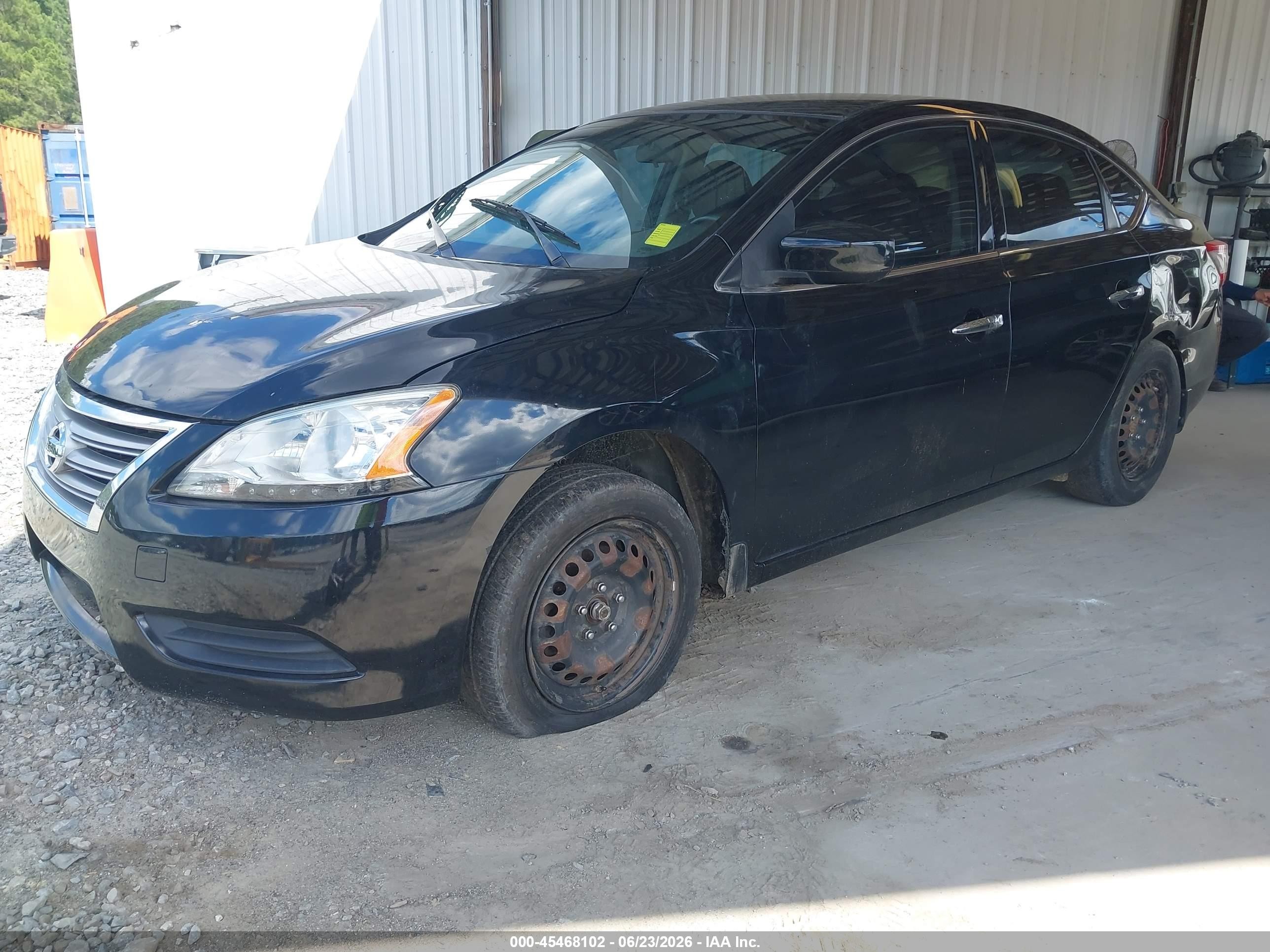 2015 Nissan Sentra Sv Black vin: 3N1AB7APXFL672505