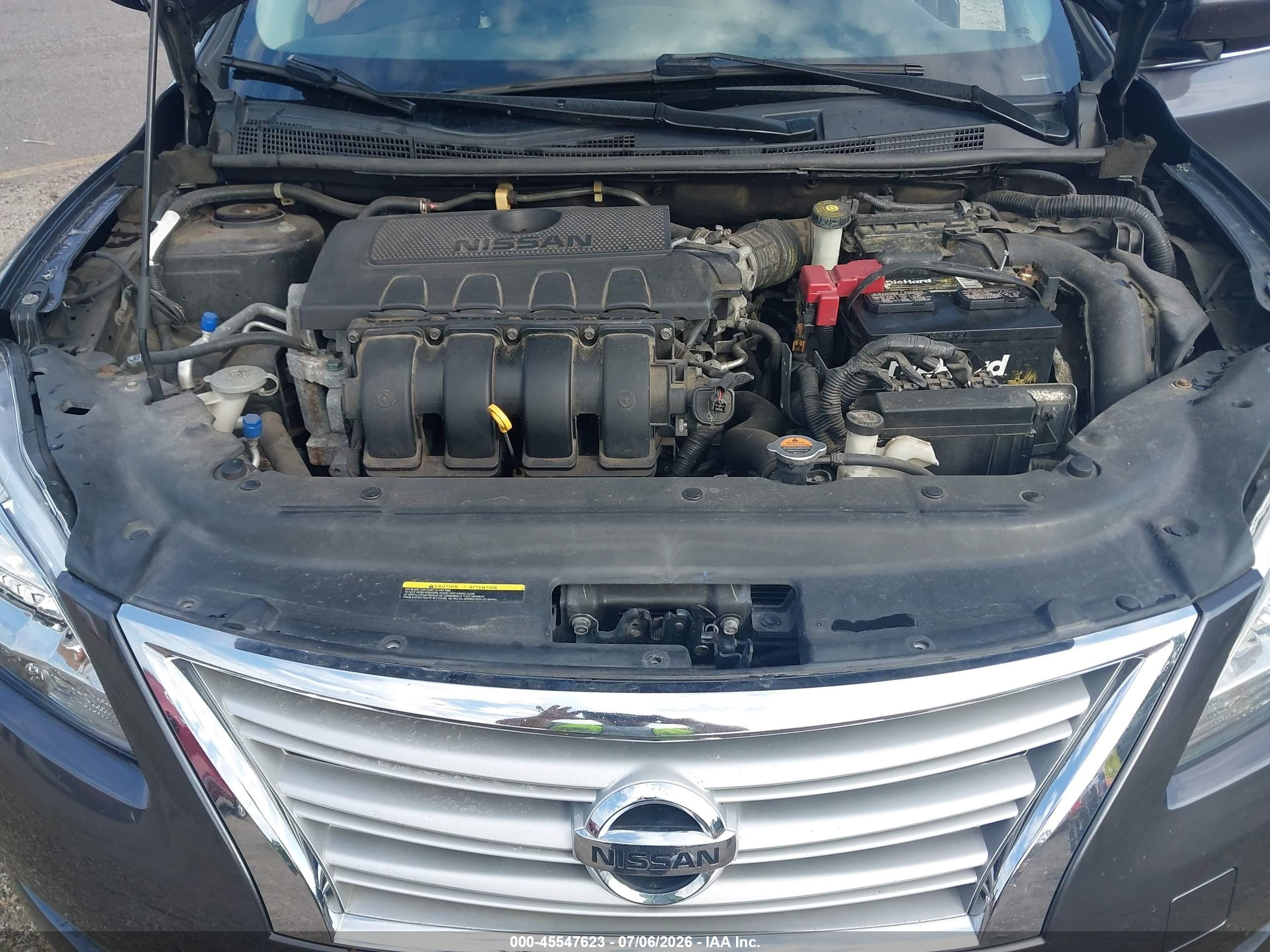 2015 Nissan Sentra Sv Gray vin: 3N1AB7APXFL673606