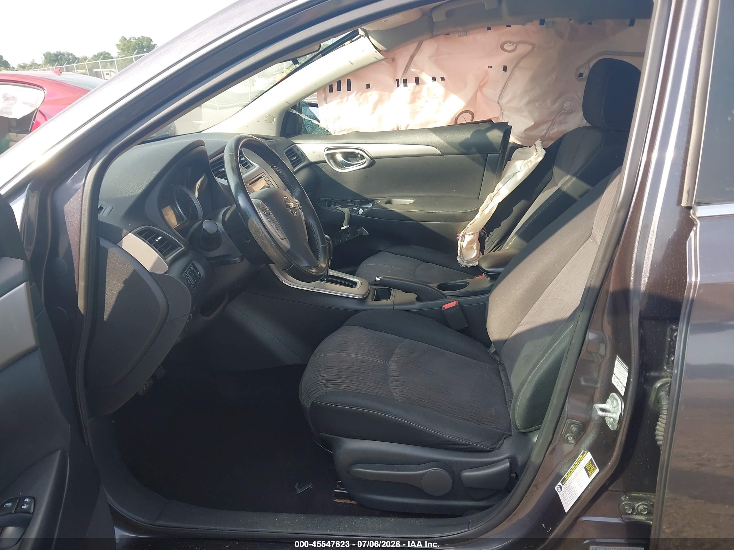 2015 Nissan Sentra Sv Gray vin: 3N1AB7APXFL673606
