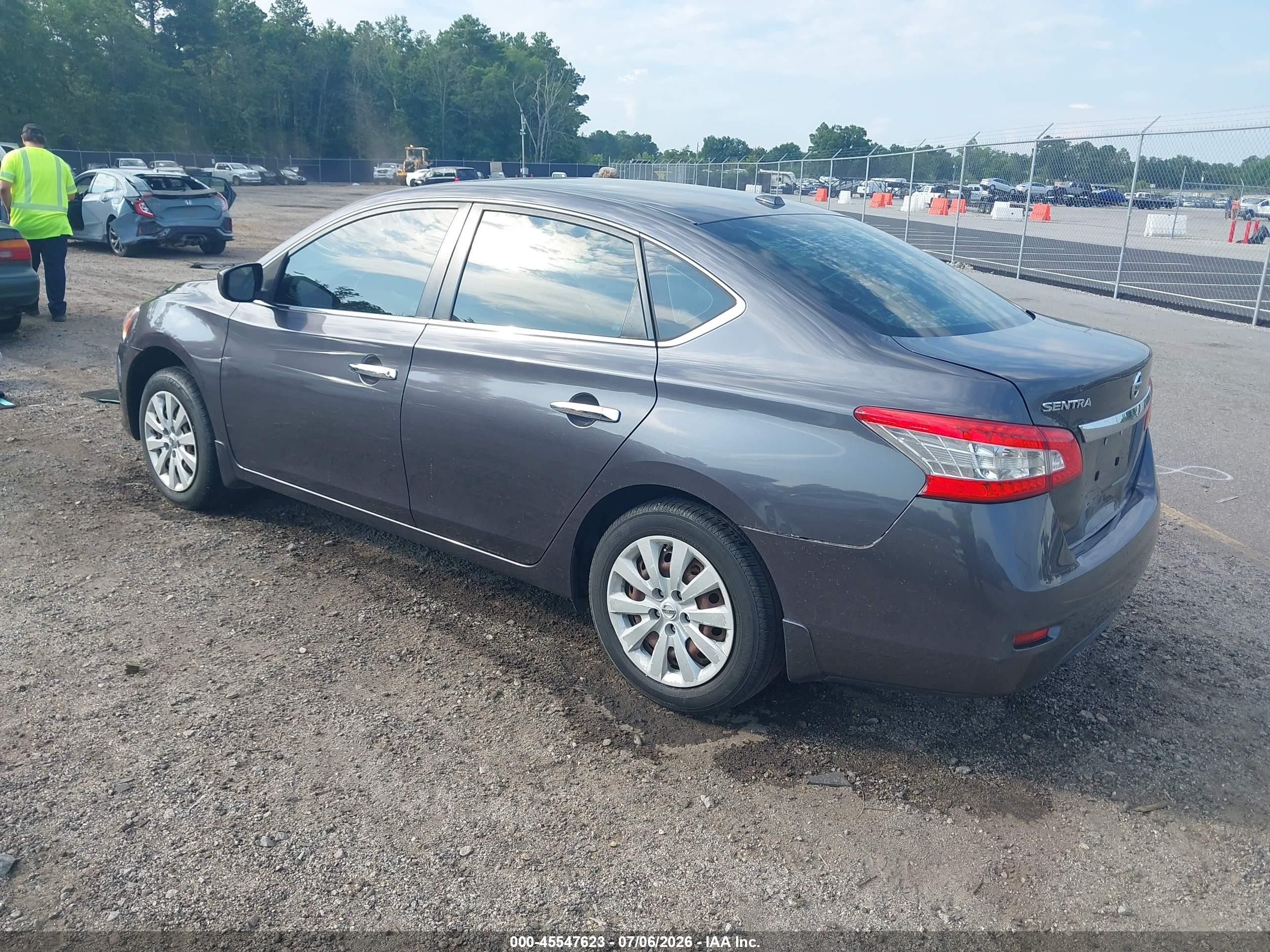 2015 Nissan Sentra Sv Gray vin: 3N1AB7APXFL673606
