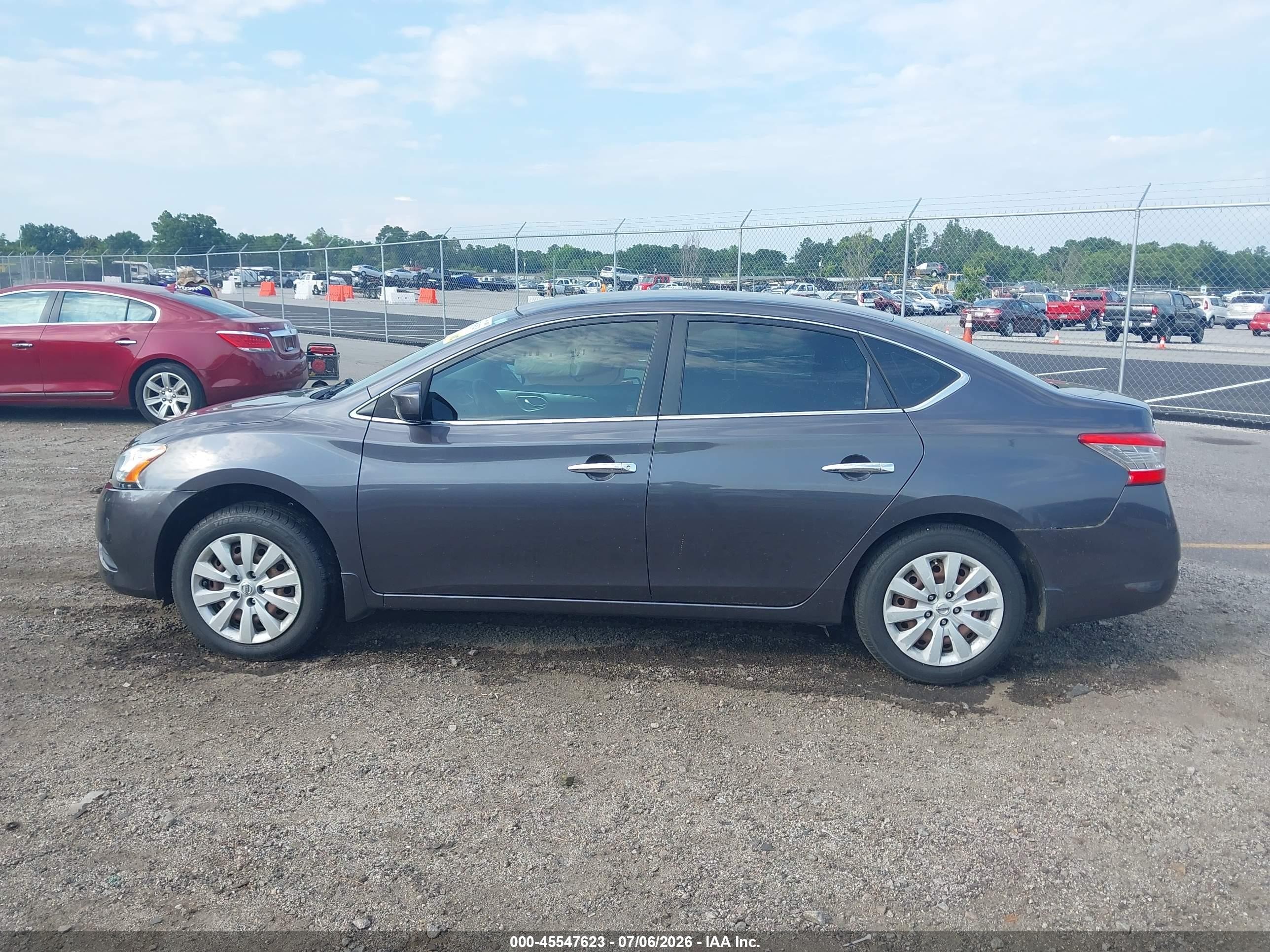 2015 Nissan Sentra Sv Gray vin: 3N1AB7APXFL673606