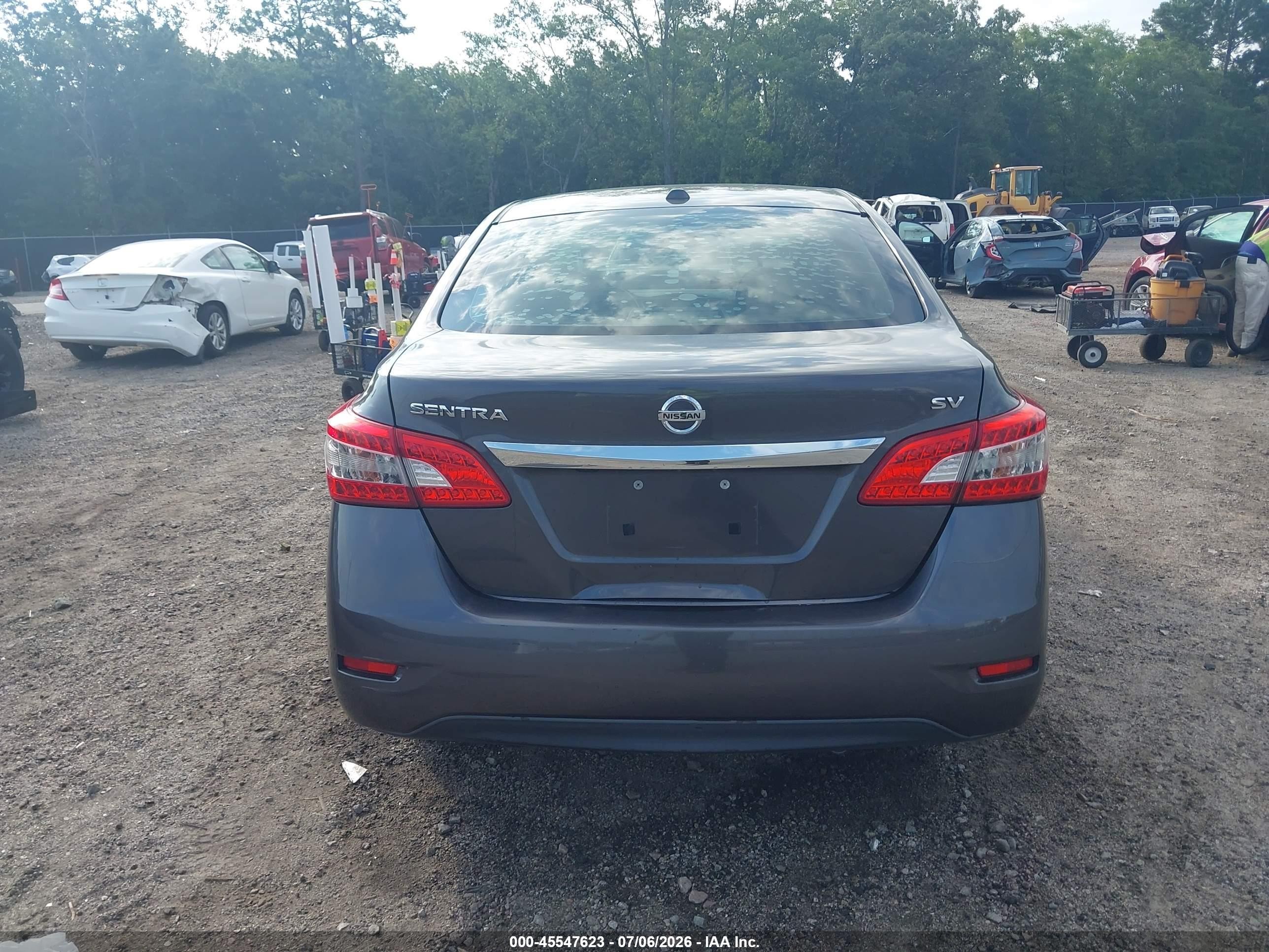 2015 Nissan Sentra Sv Gray vin: 3N1AB7APXFL673606