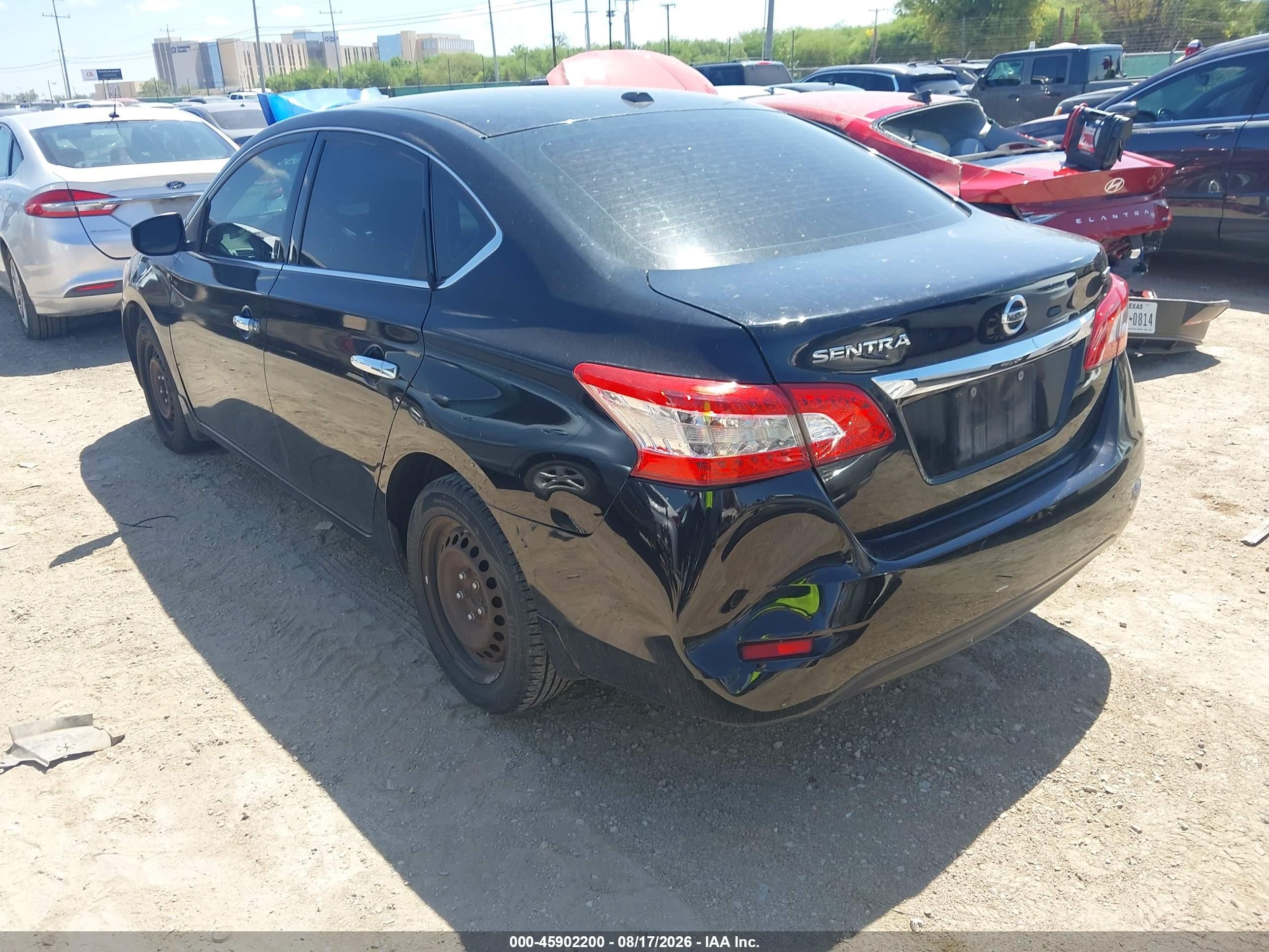 2015 Nissan Sentra Sv Black vin: 3N1AB7APXFL674285