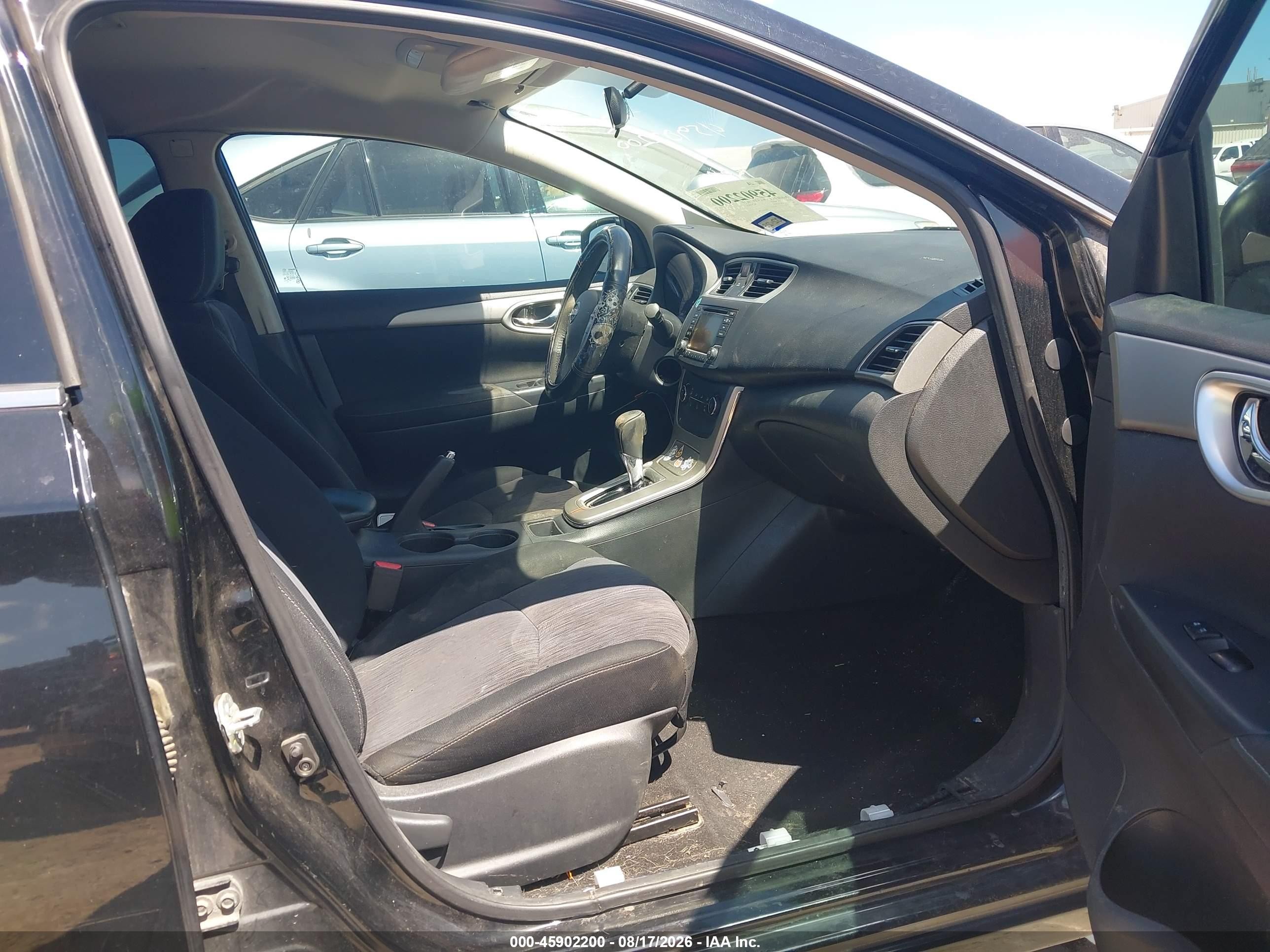 2015 Nissan Sentra Sv Black vin: 3N1AB7APXFL674285