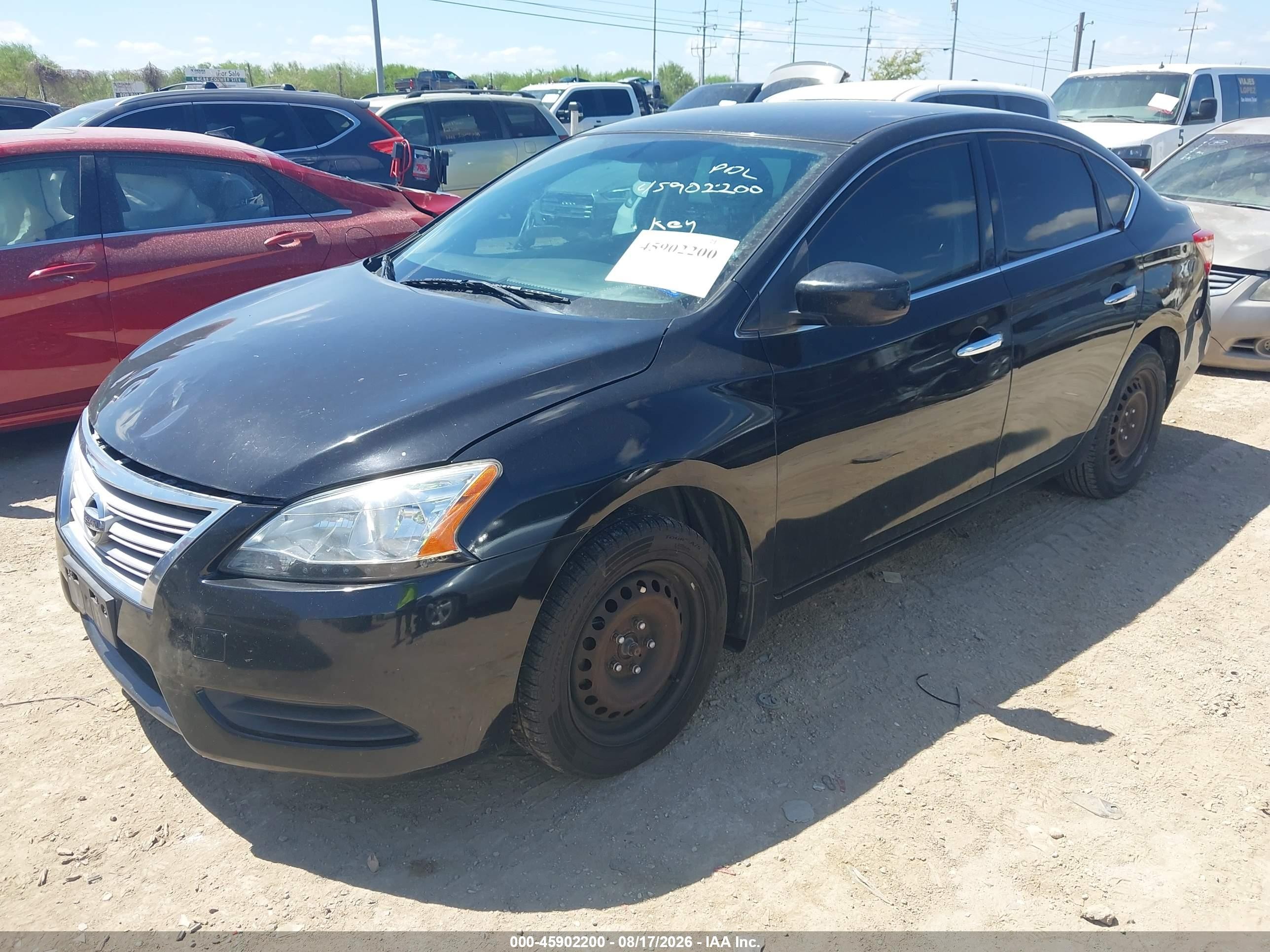 2015 Nissan Sentra Sv Black vin: 3N1AB7APXFL674285