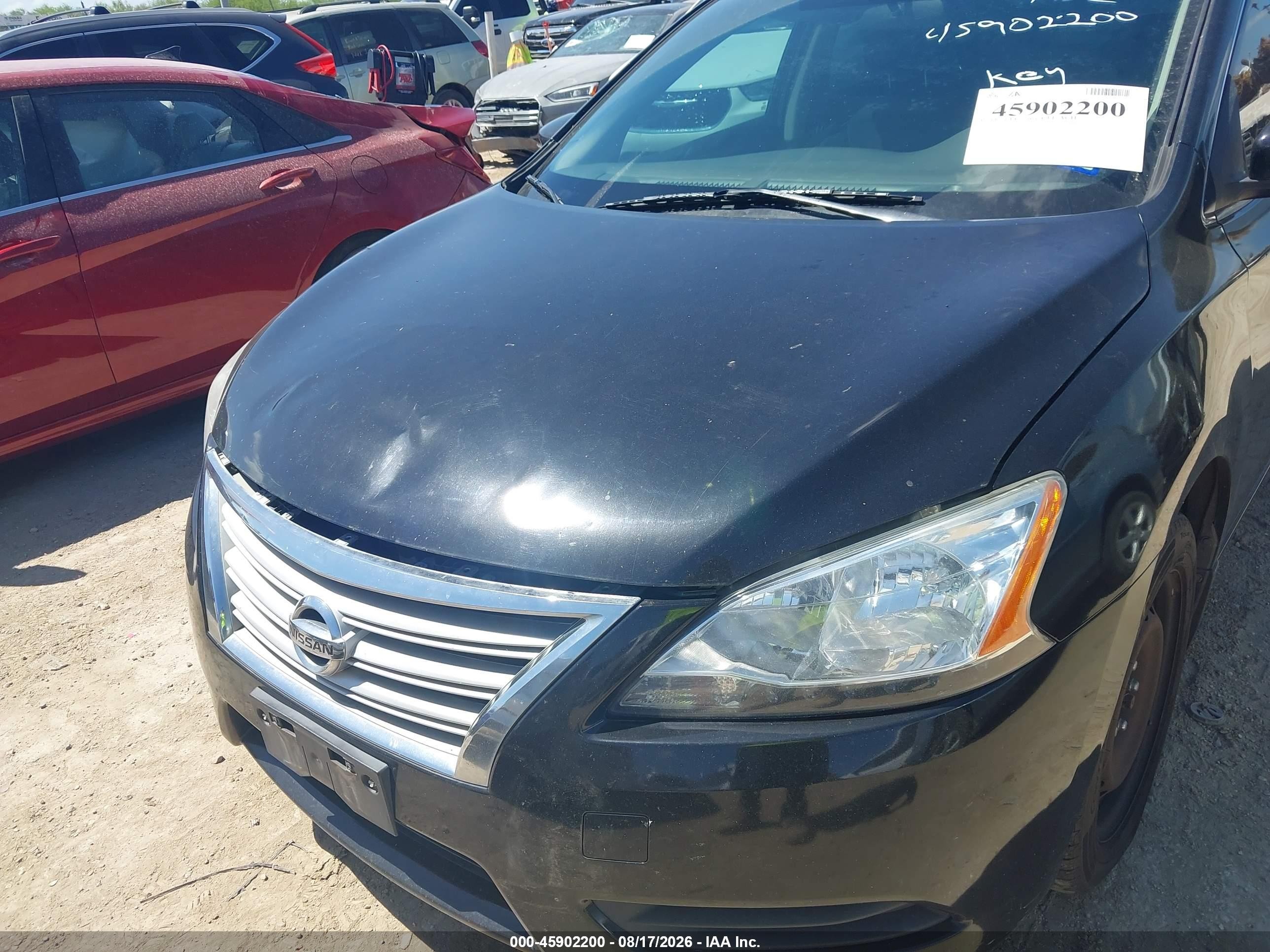 2015 Nissan Sentra Sv Black vin: 3N1AB7APXFL674285