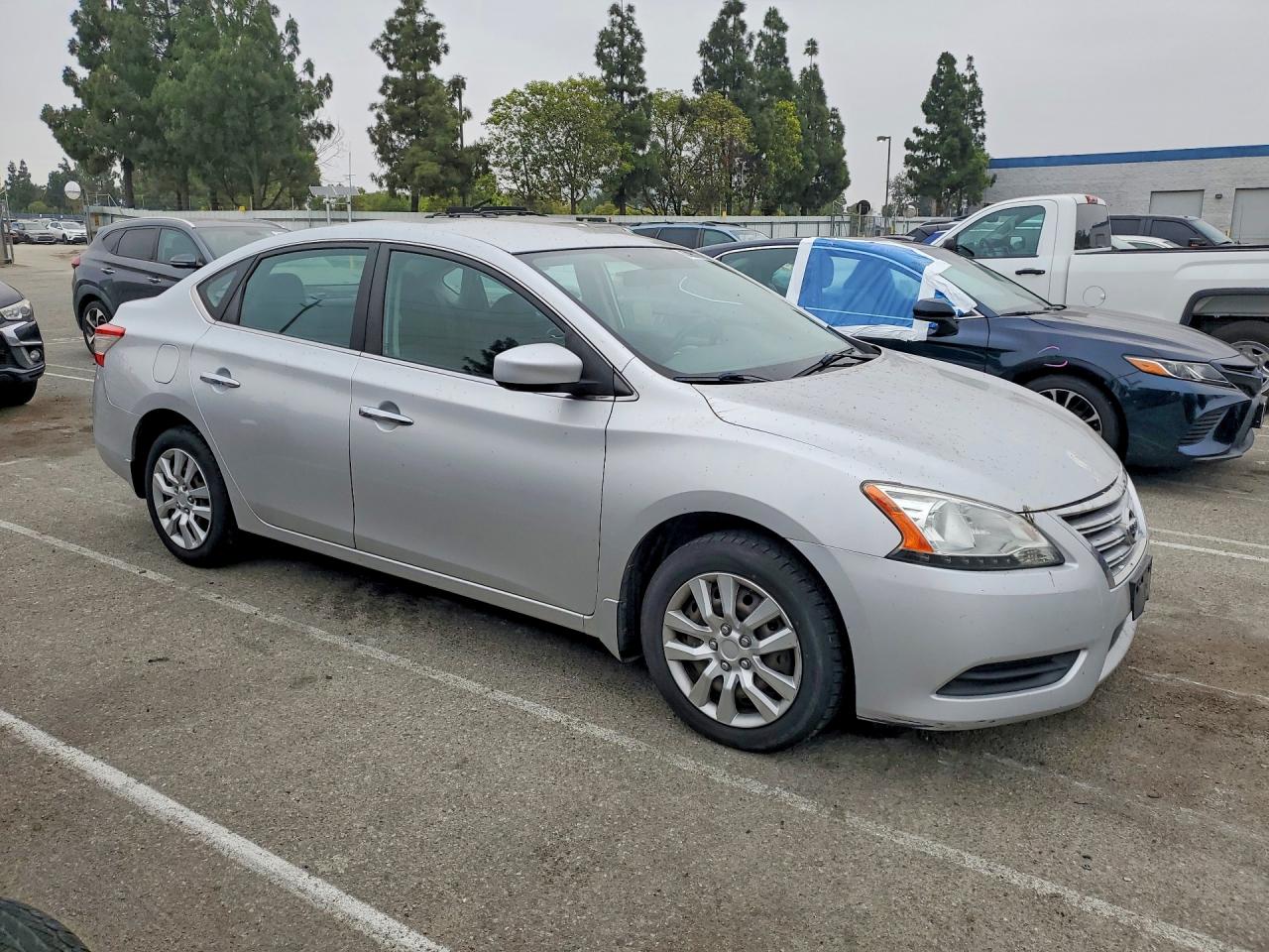 2015 Nissan Sentra S Silver vin: 3N1AB7APXFL680295