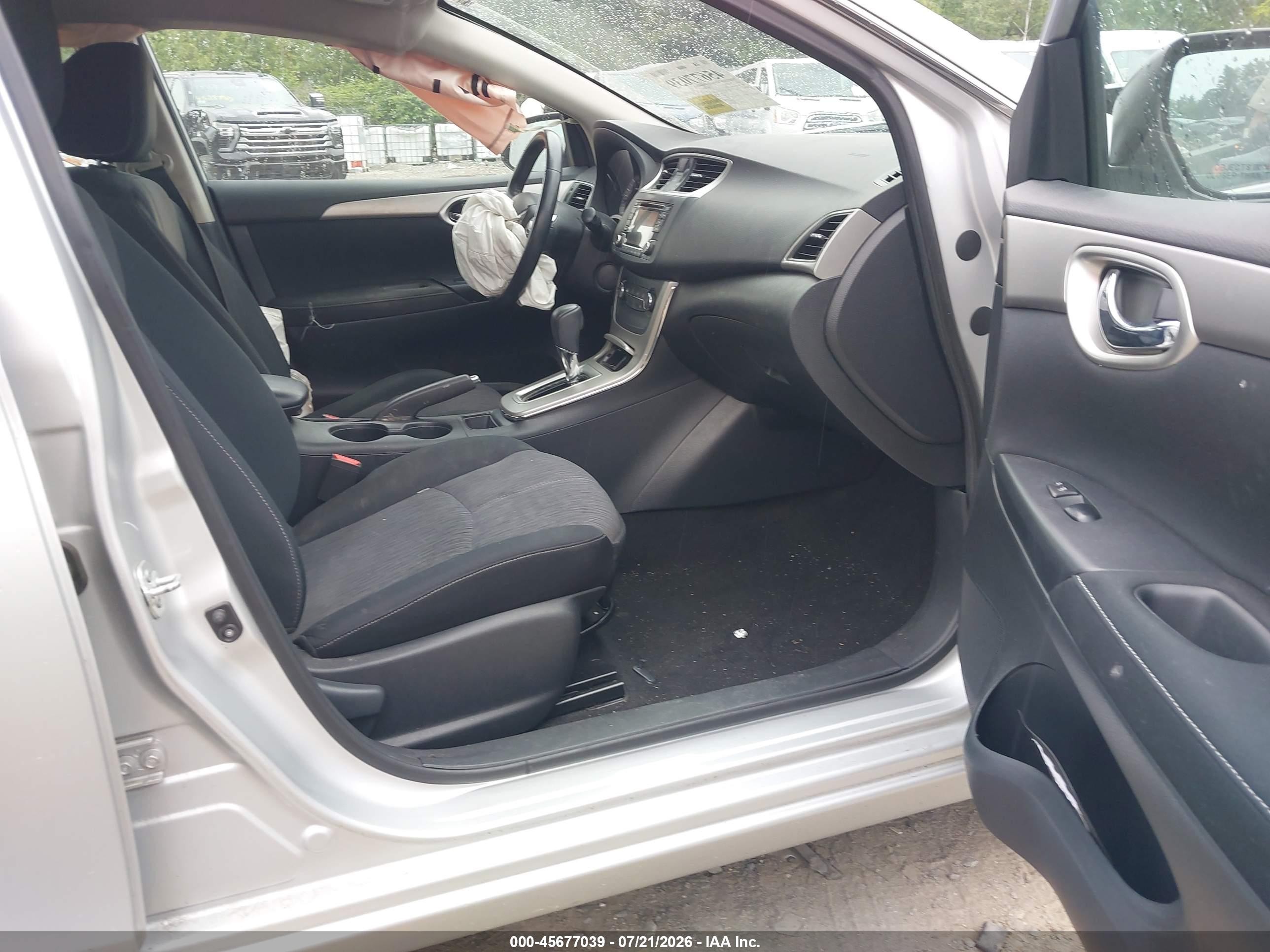 2015 Nissan Sentra Sv Silver vin: 3N1AB7APXFL684346