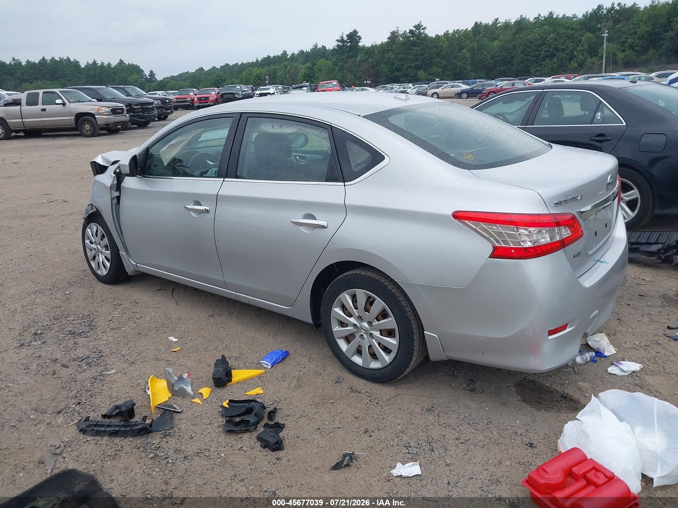 2015 Nissan Sentra Sv Silver vin: 3N1AB7APXFL684346