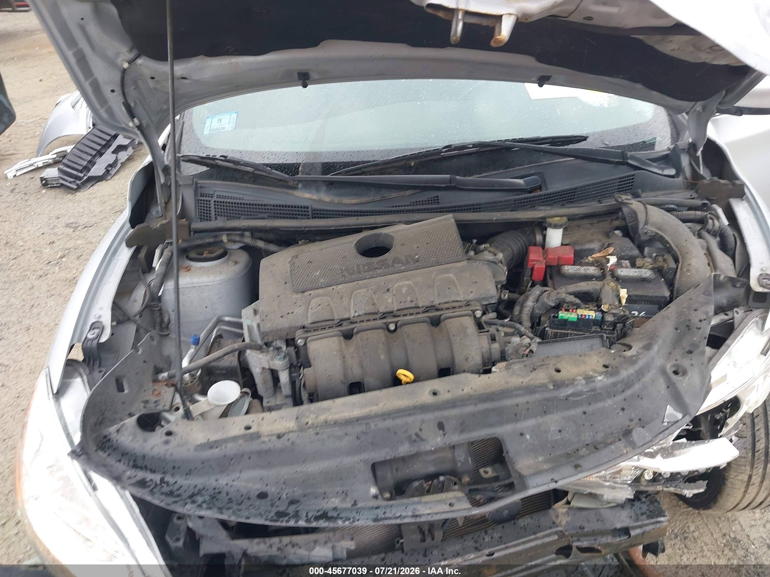 2015 Nissan Sentra Sv Silver vin: 3N1AB7APXFL684346