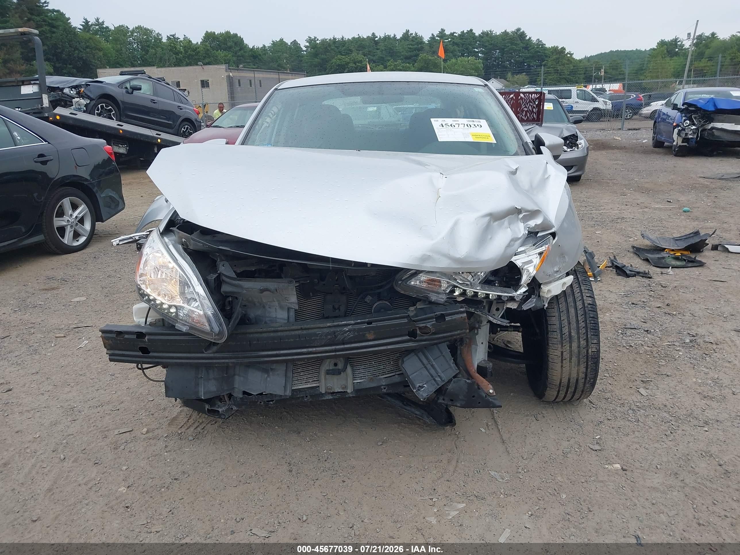 2015 Nissan Sentra Sv Silver vin: 3N1AB7APXFL684346