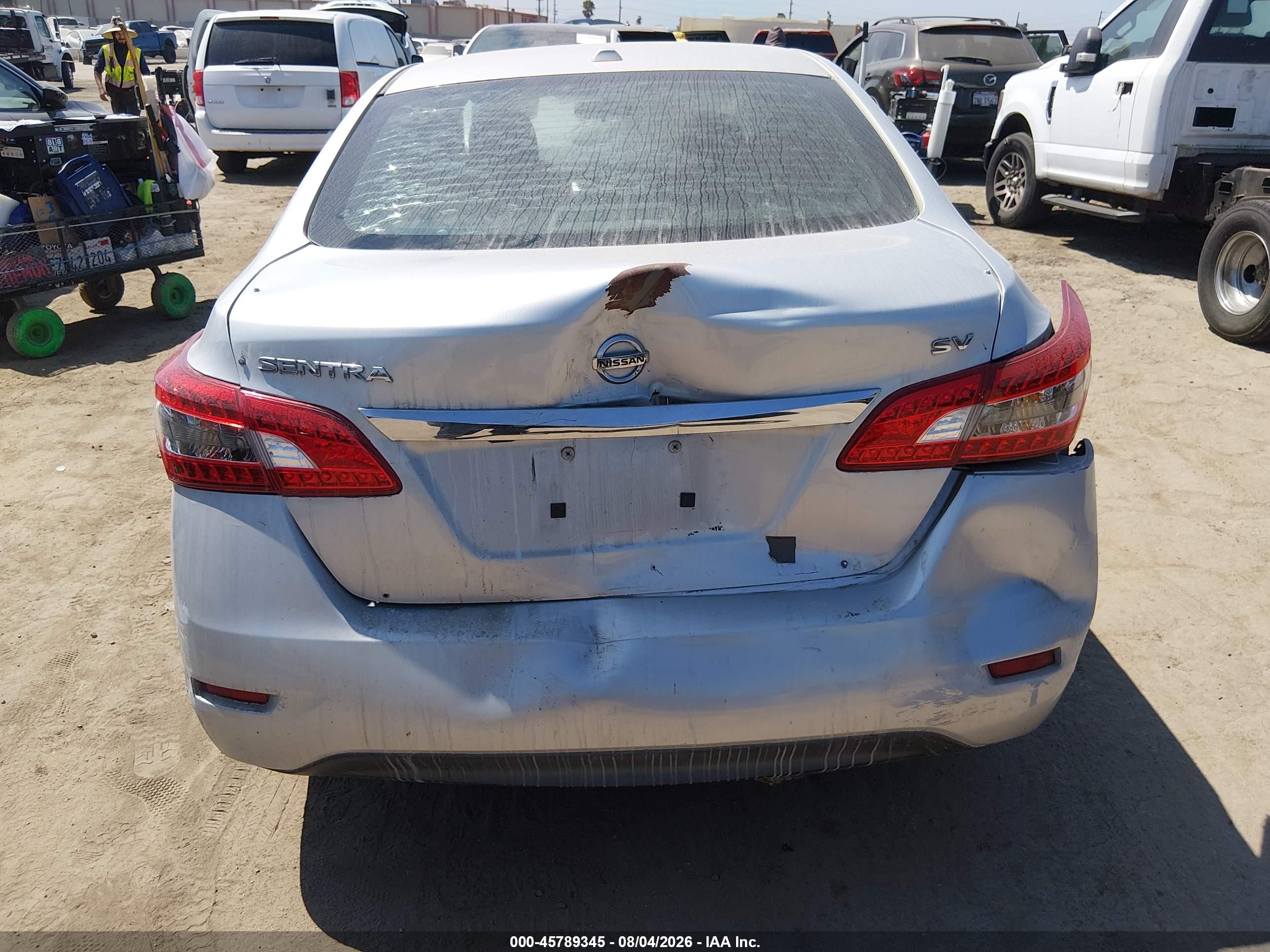 2015 Nissan Sentra Sv Silver vin: 3N1AB7APXFL686811