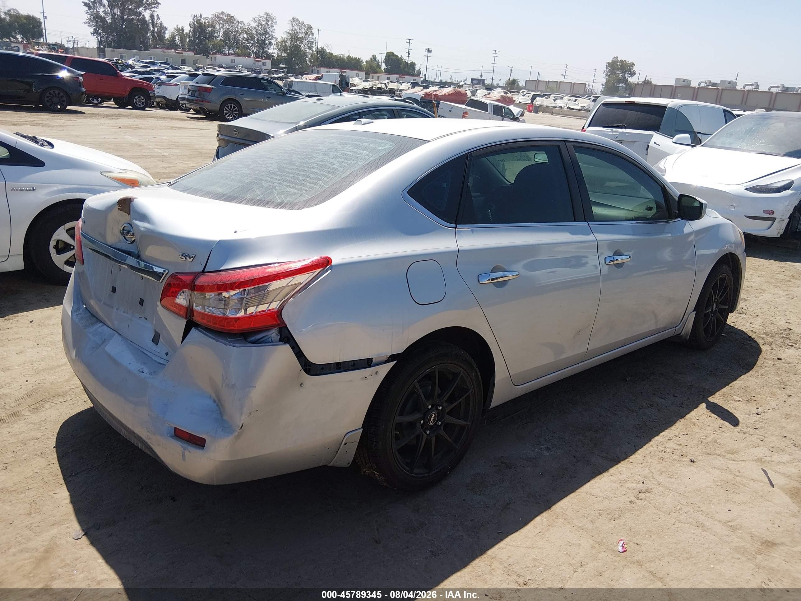 2015 Nissan Sentra Sv Silver vin: 3N1AB7APXFL686811