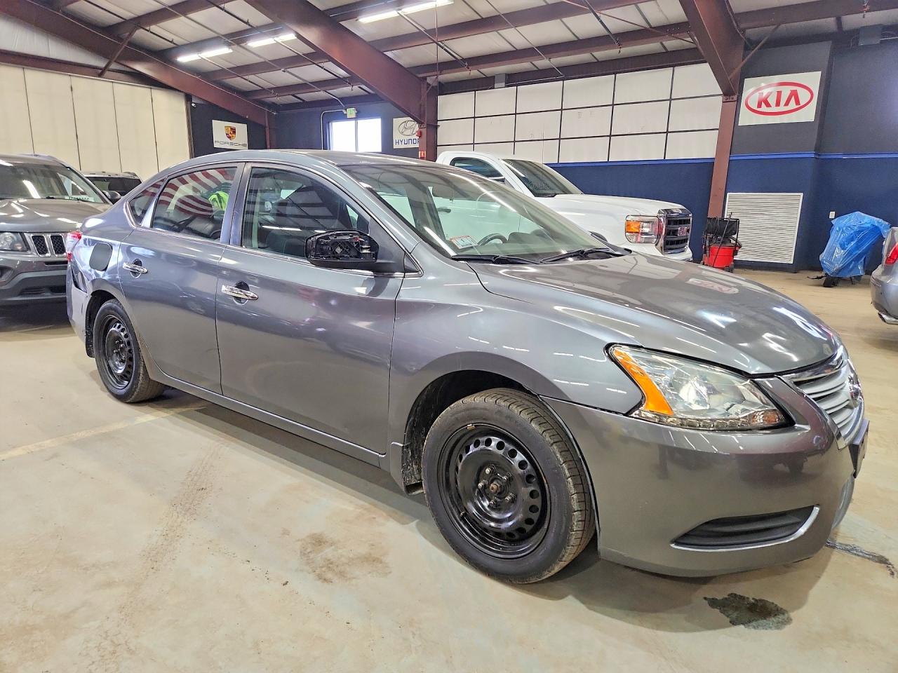 2015 Nissan Sentra S Серый vin: 3N1AB7APXFL693192