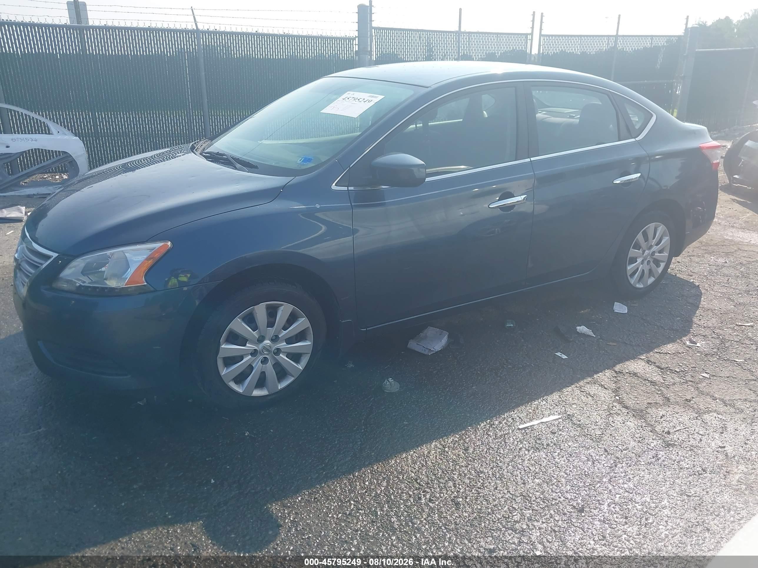 2015 Nissan Sentra Sv Blue vin: 3N1AB7APXFL694438