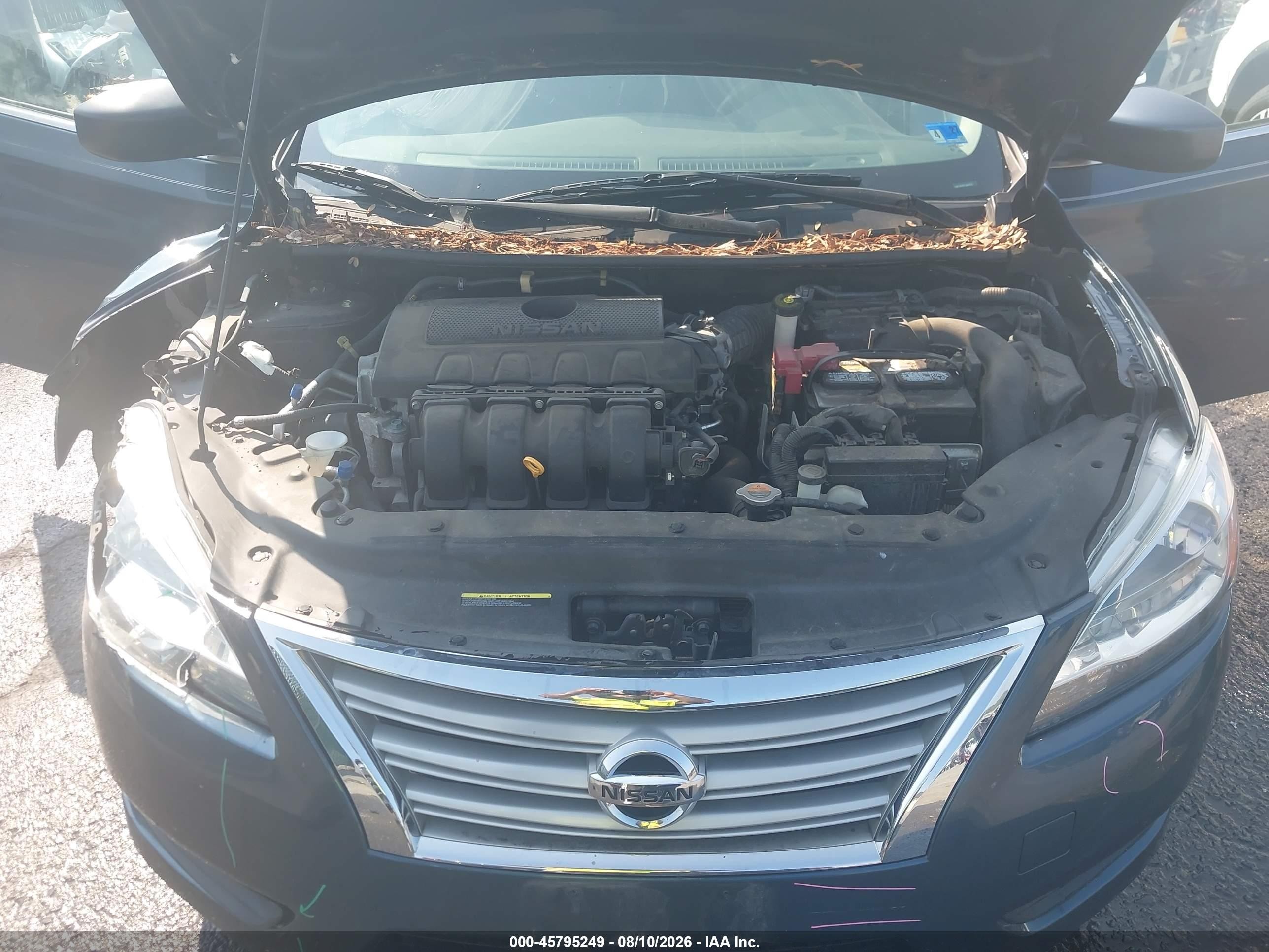 2015 Nissan Sentra Sv Blue vin: 3N1AB7APXFL694438