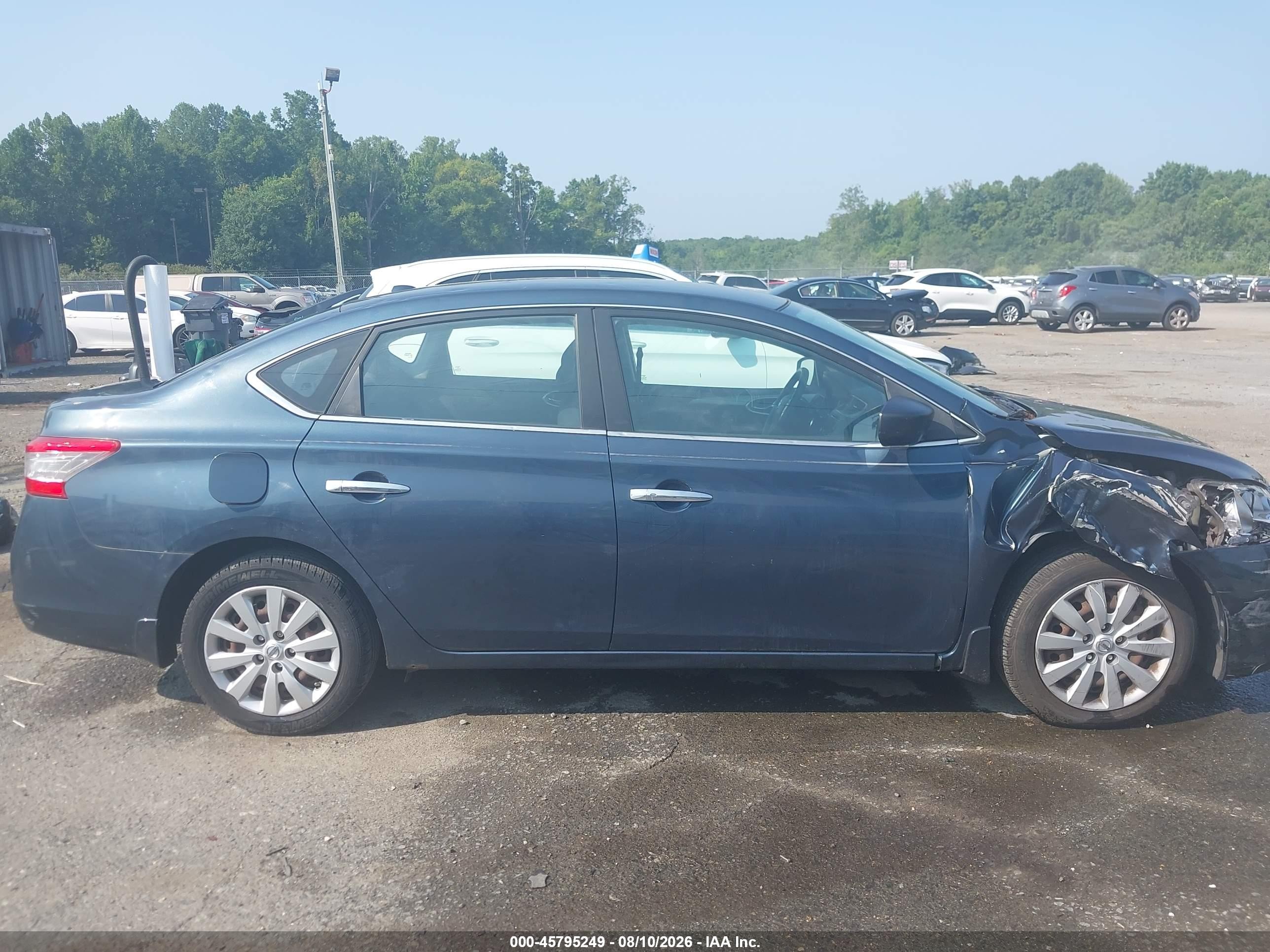 2015 Nissan Sentra Sv Blue vin: 3N1AB7APXFL694438