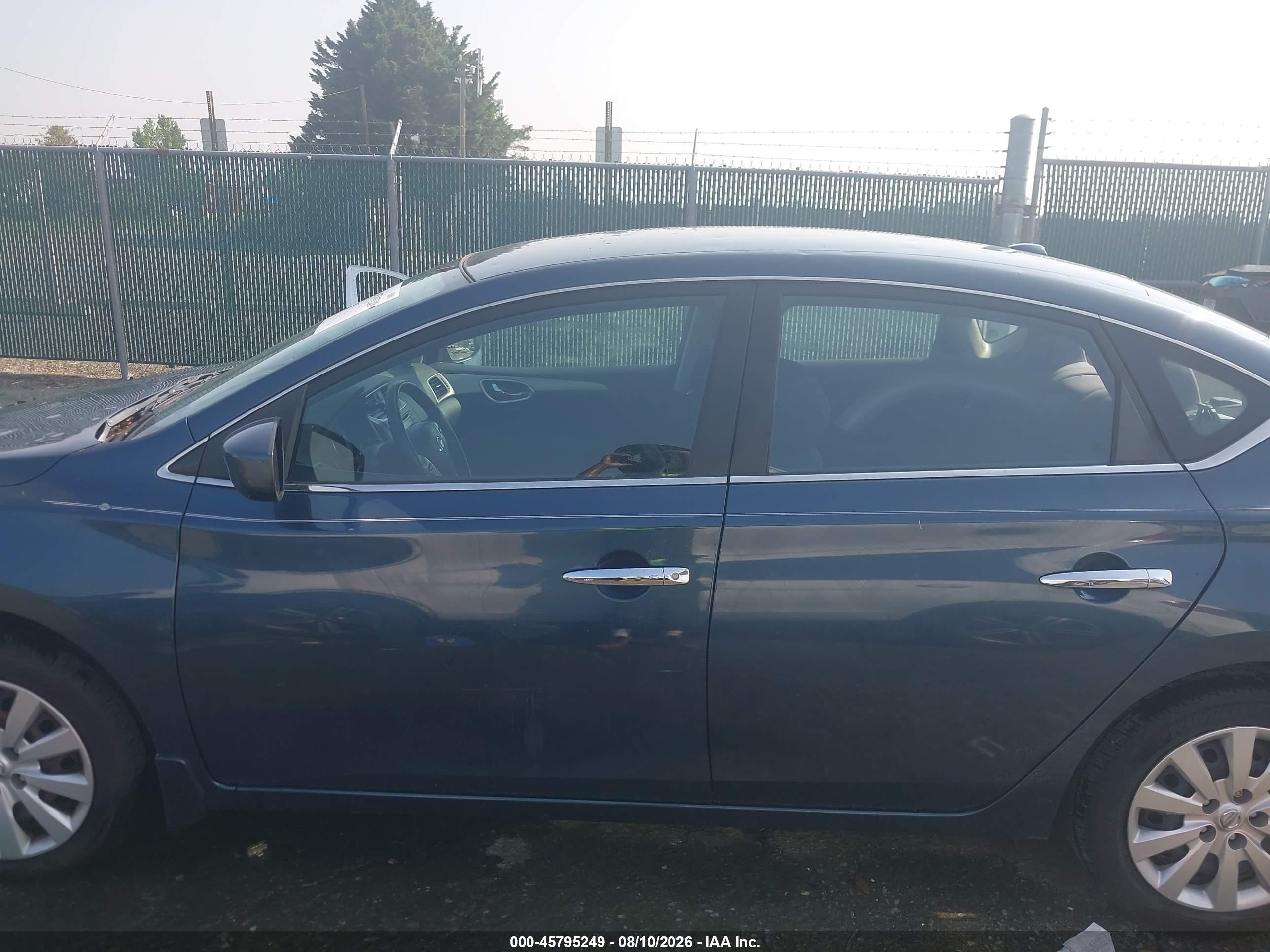 2015 Nissan Sentra Sv Blue vin: 3N1AB7APXFL694438