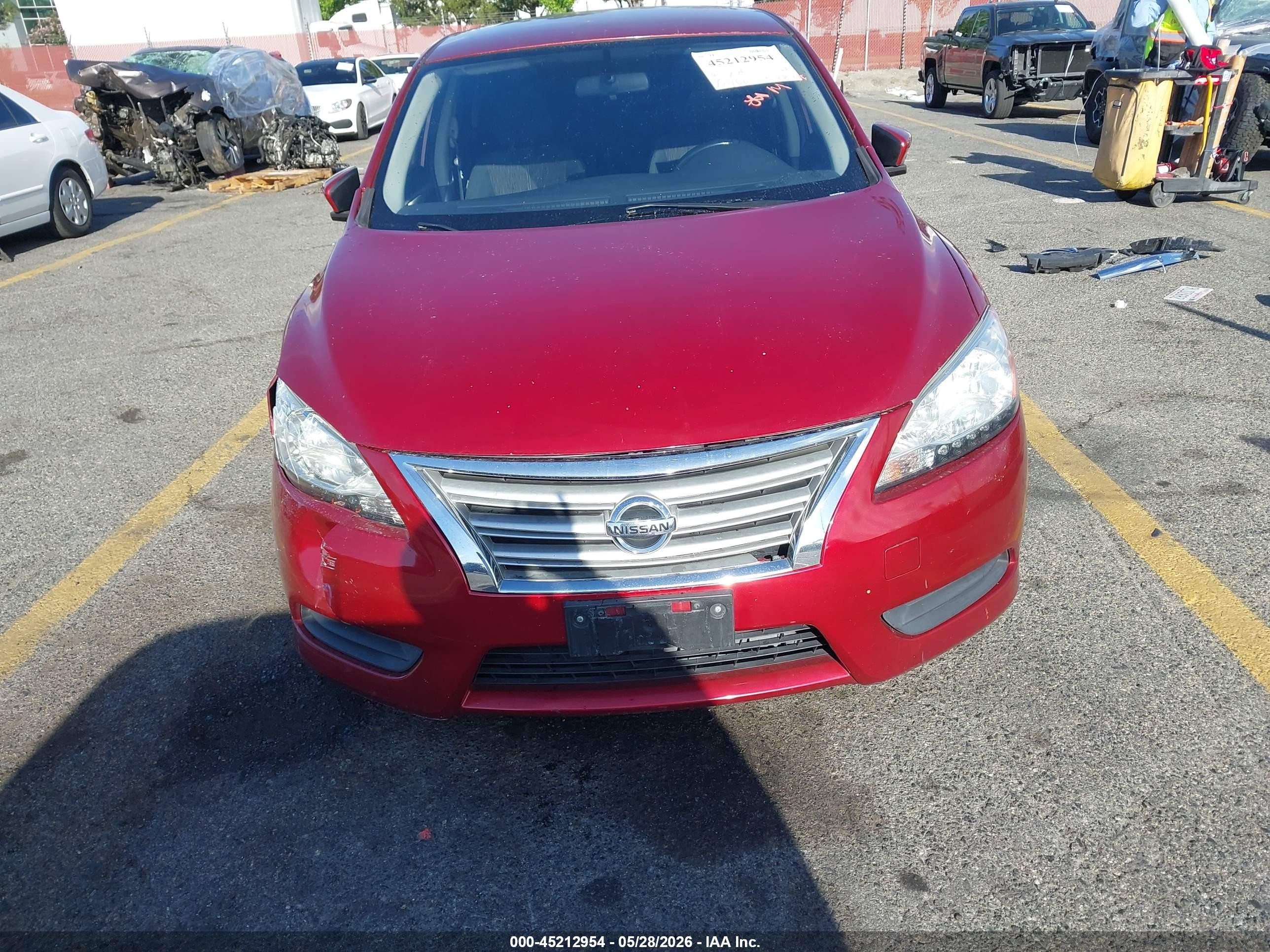 2015 Nissan Sentra Sv Red vin: 3N1AB7APXFL694584