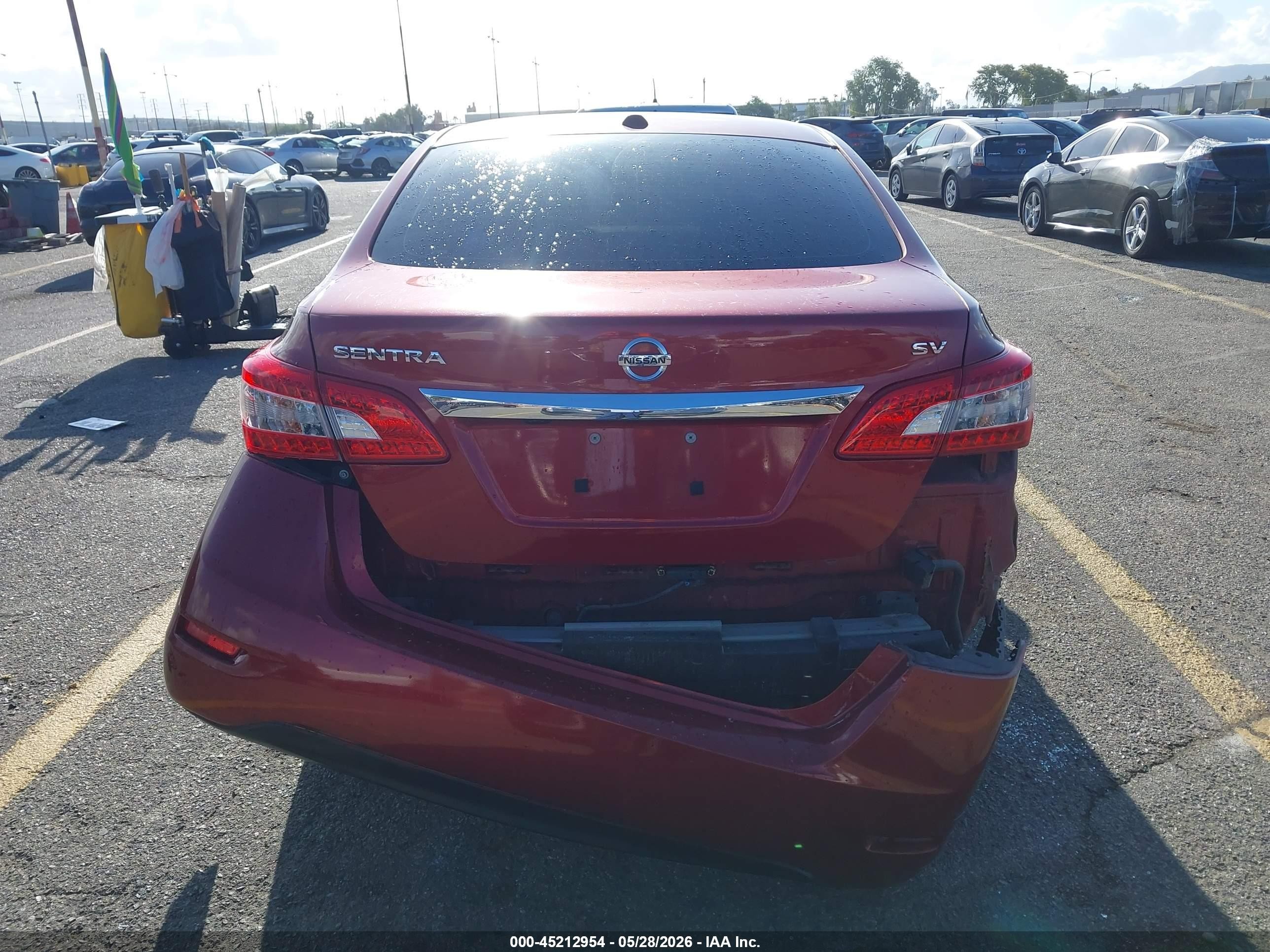 2015 Nissan Sentra Sv Red vin: 3N1AB7APXFL694584