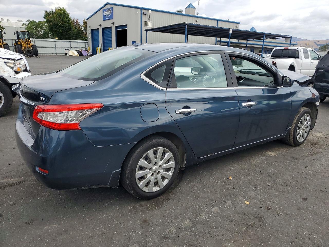 2015 Nissan Sentra Sv Blue vin: 3N1AB7APXFL695573