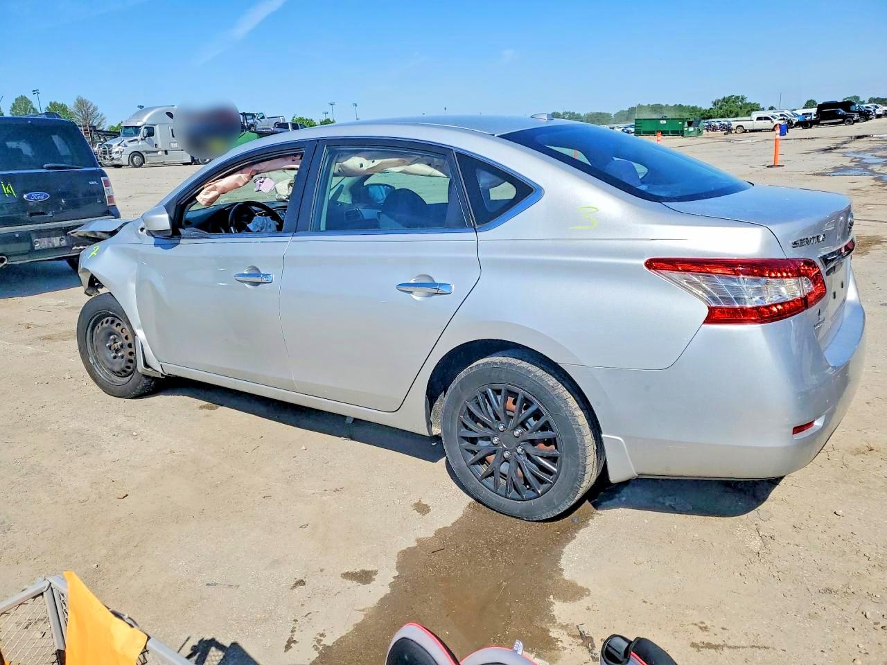 2015 Nissan Sentra S Silver vin: 3N1AB7APXFL695606