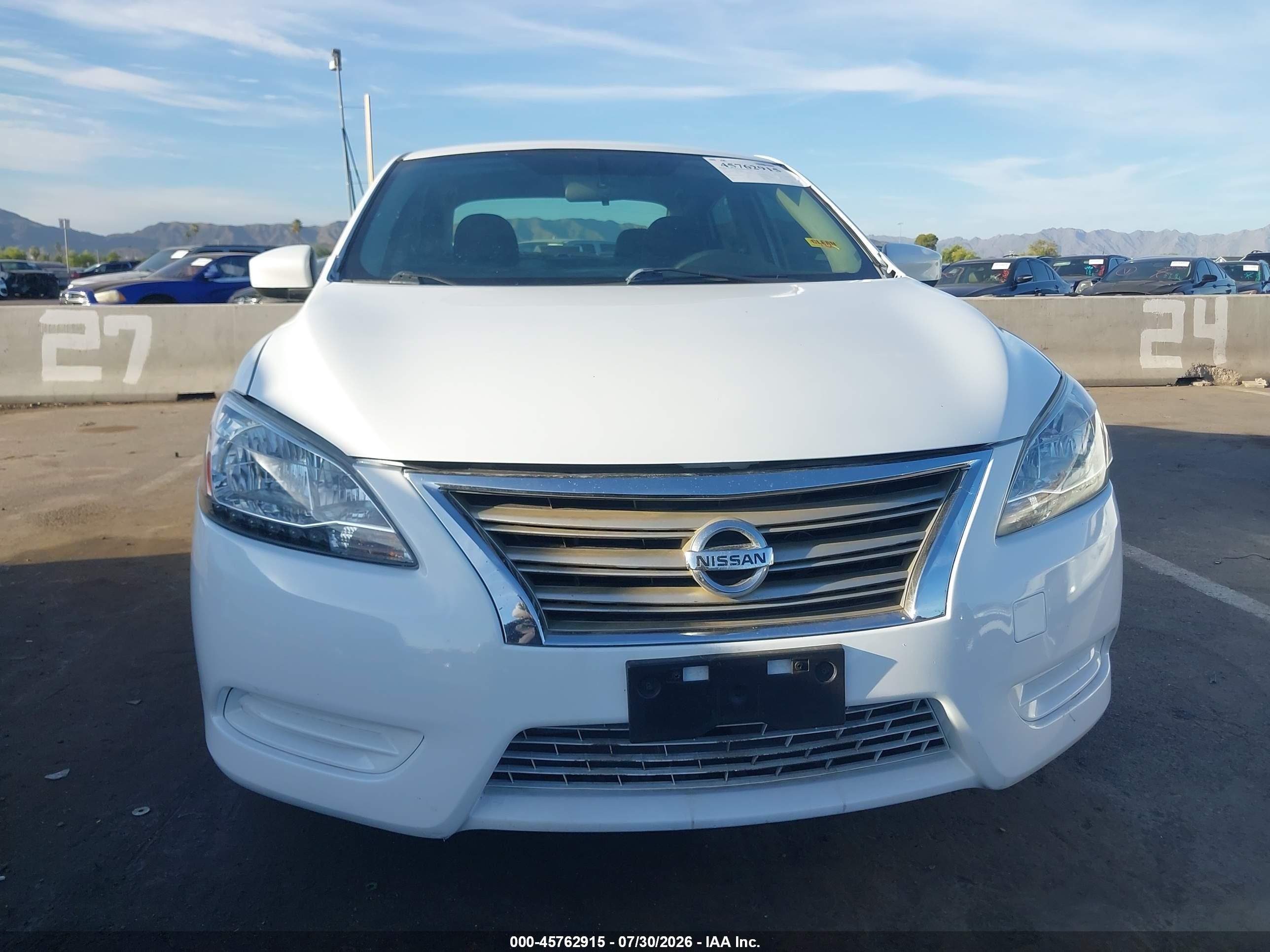 2015 Nissan Sentra Sv Белый vin: 3N1AB7APXFL695671