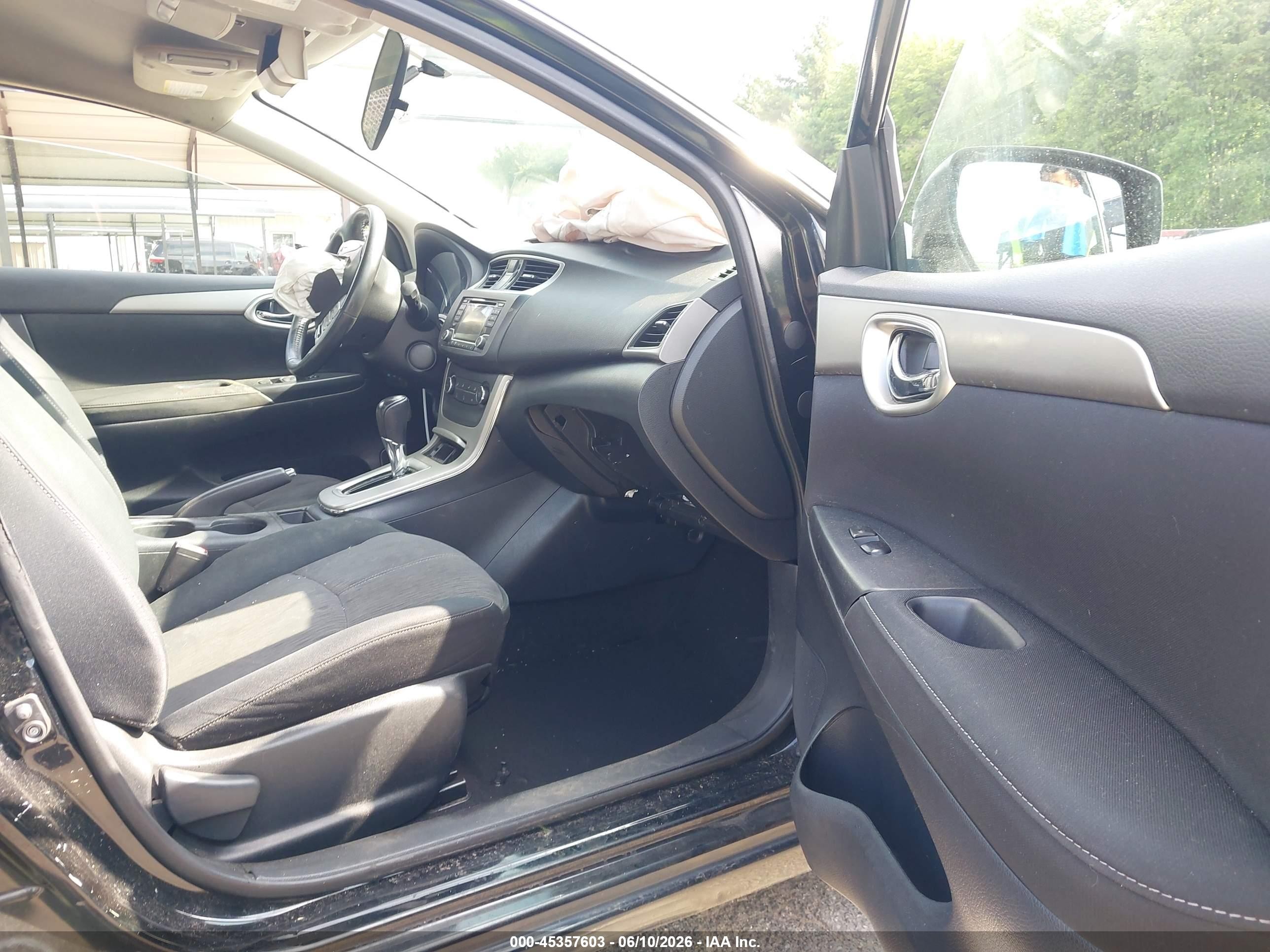 2015 Nissan Sentra Sv Black vin: 3N1AB7APXFL696061