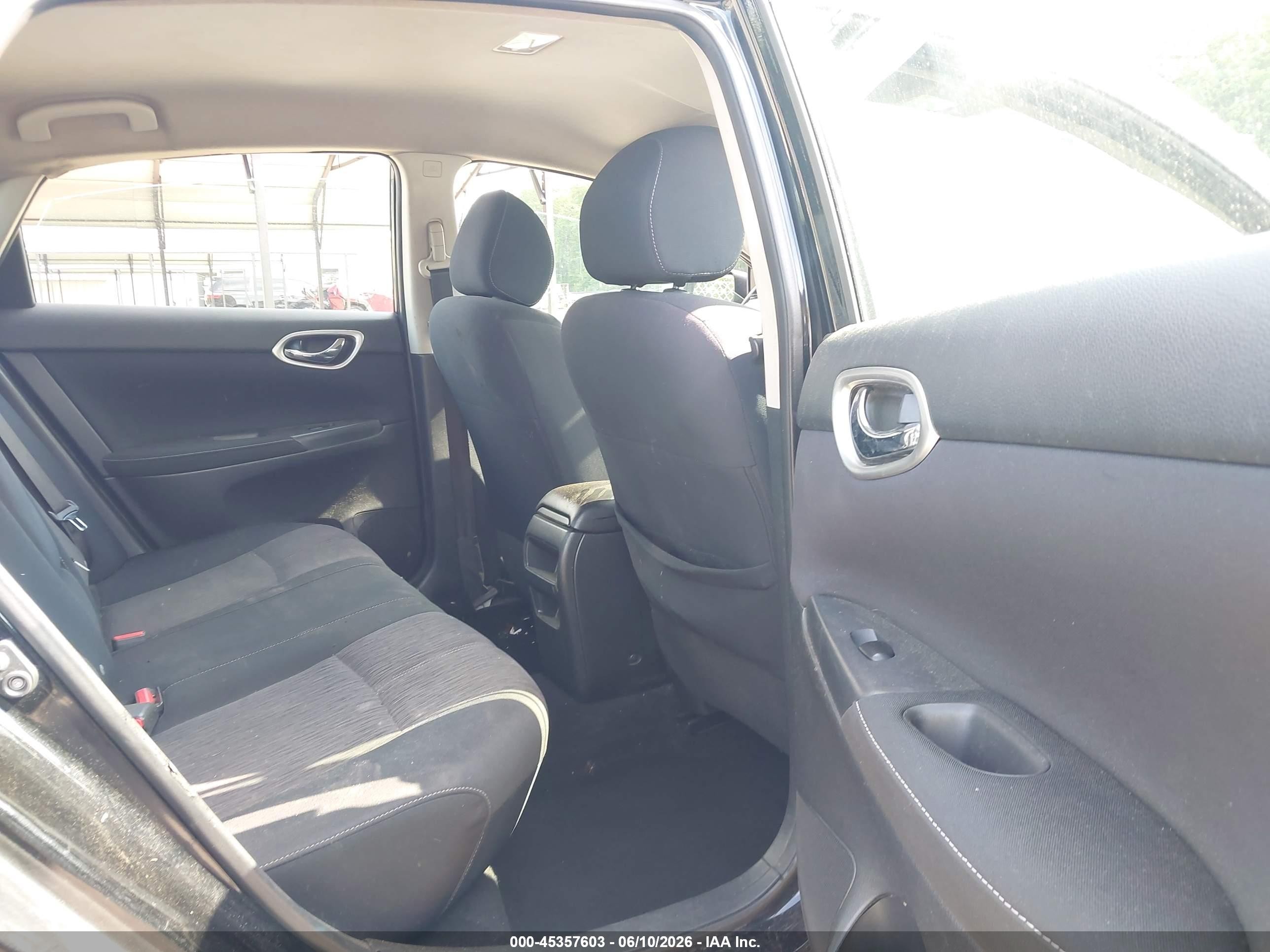 2015 Nissan Sentra Sv Black vin: 3N1AB7APXFL696061