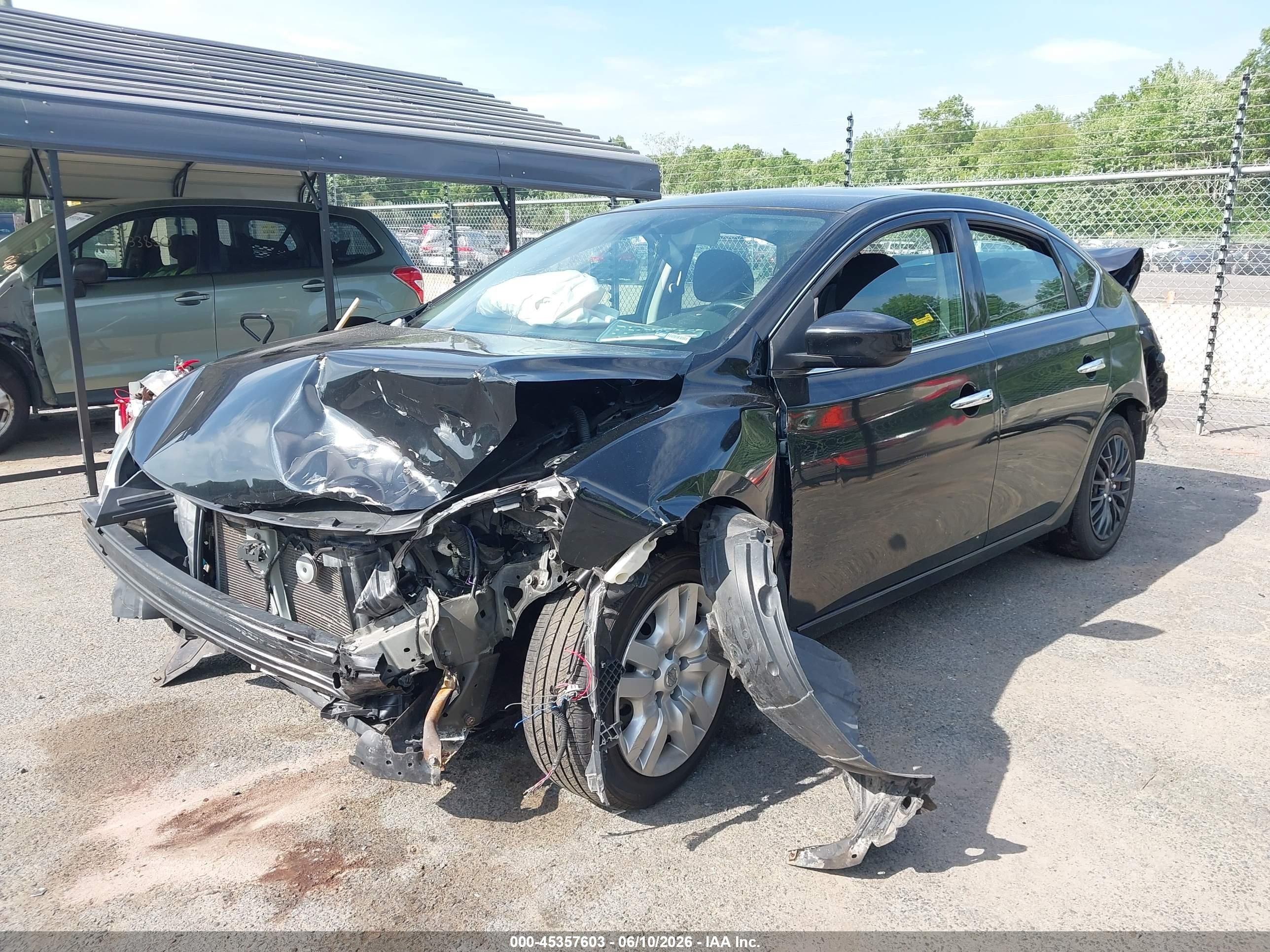 2015 Nissan Sentra Sv Black vin: 3N1AB7APXFL696061