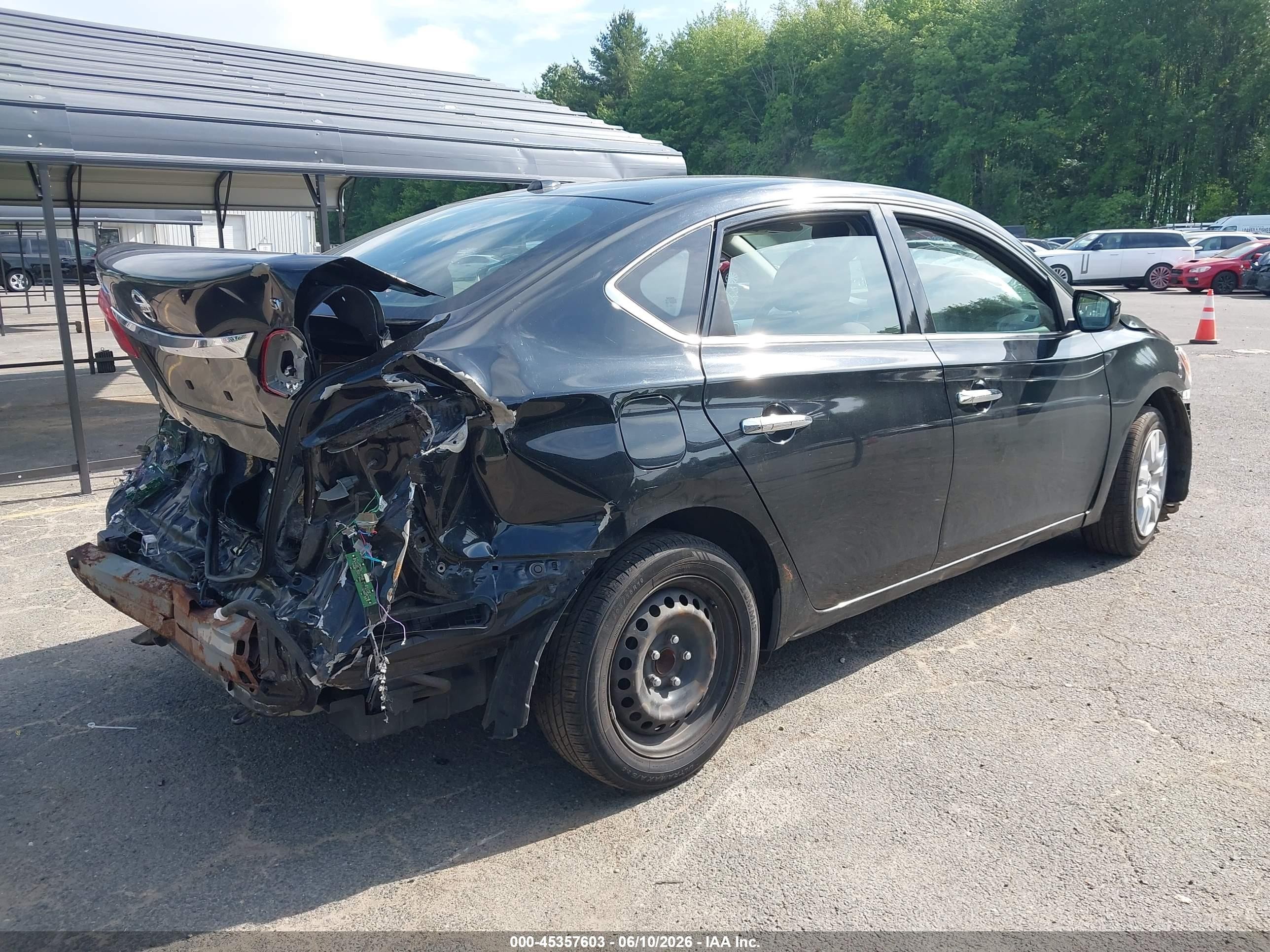 2015 Nissan Sentra Sv Black vin: 3N1AB7APXFL696061