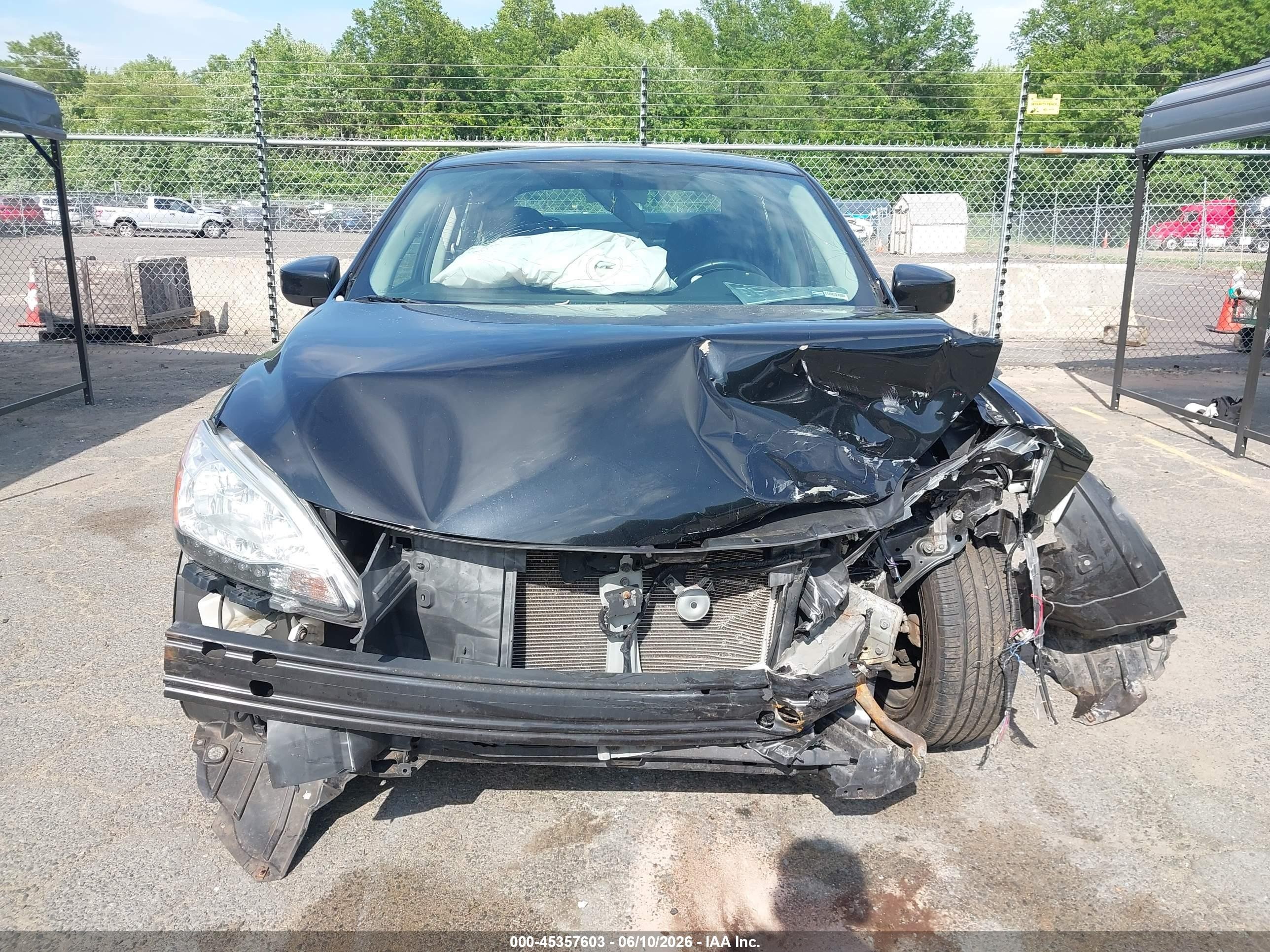2015 Nissan Sentra Sv Black vin: 3N1AB7APXFL696061