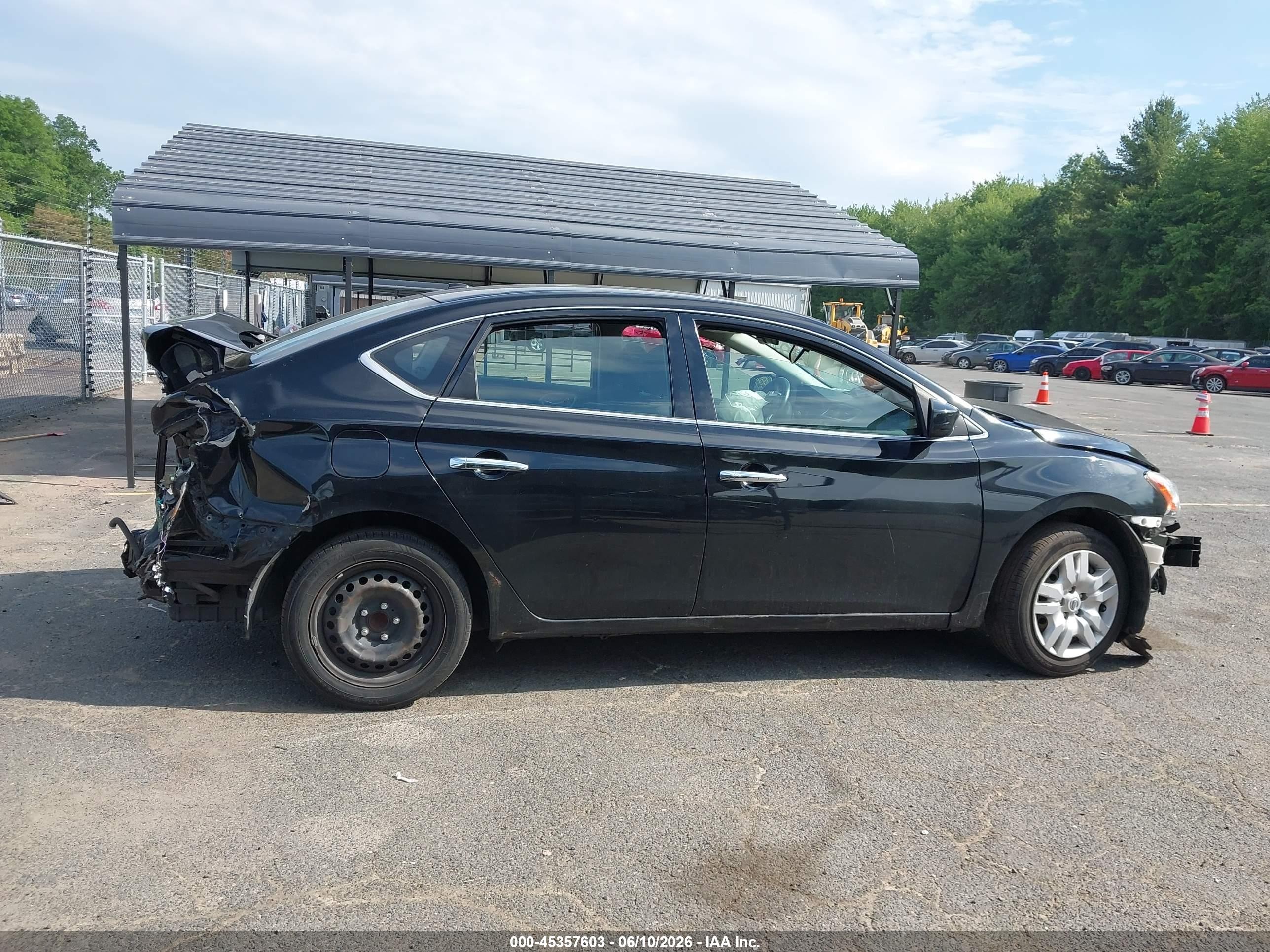 2015 Nissan Sentra Sv Black vin: 3N1AB7APXFL696061