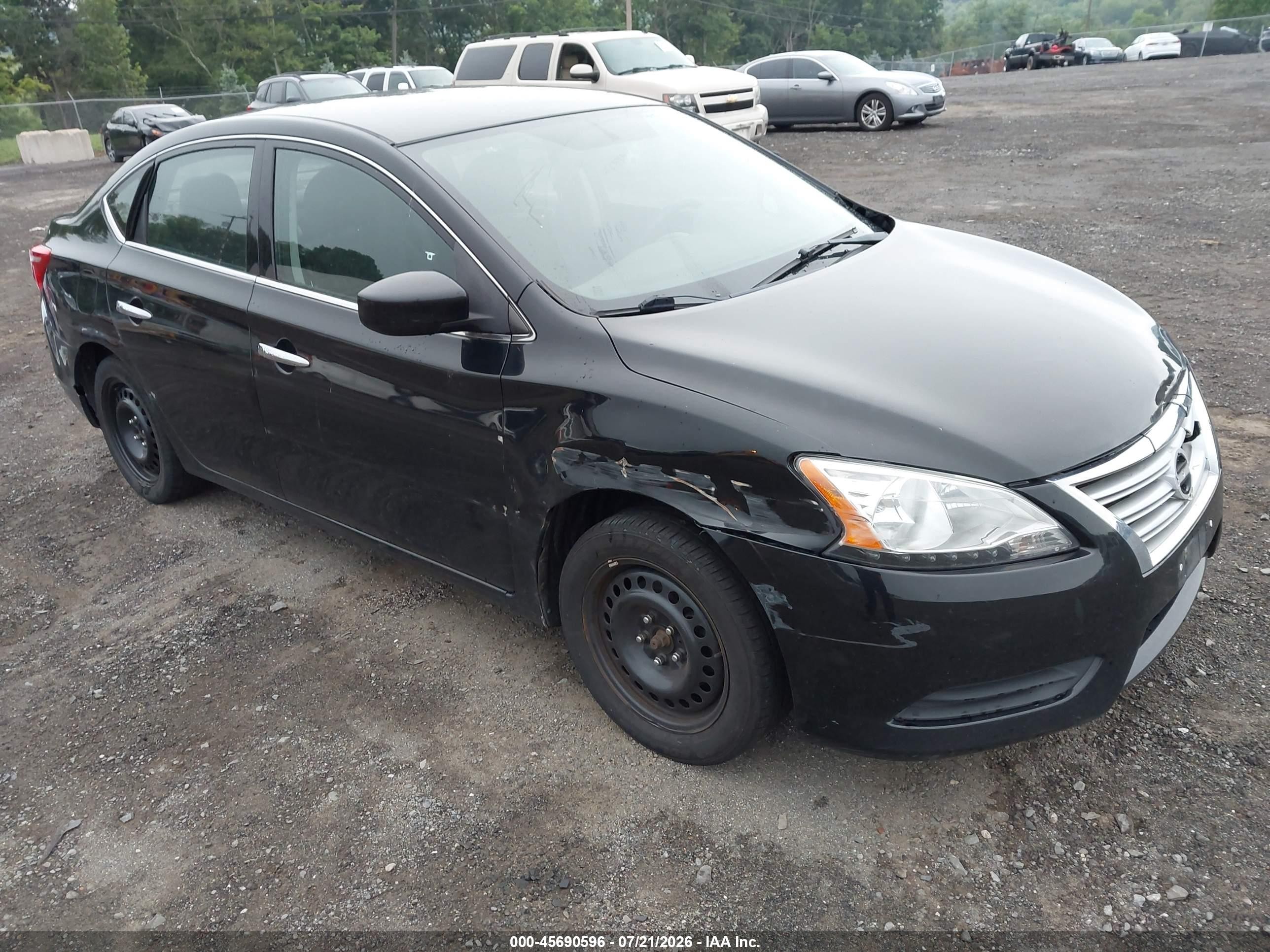 2015 Nissan Sentra Fe+ S/s/sl/sr/sv Black vin: 3N1AB7APXFY212974