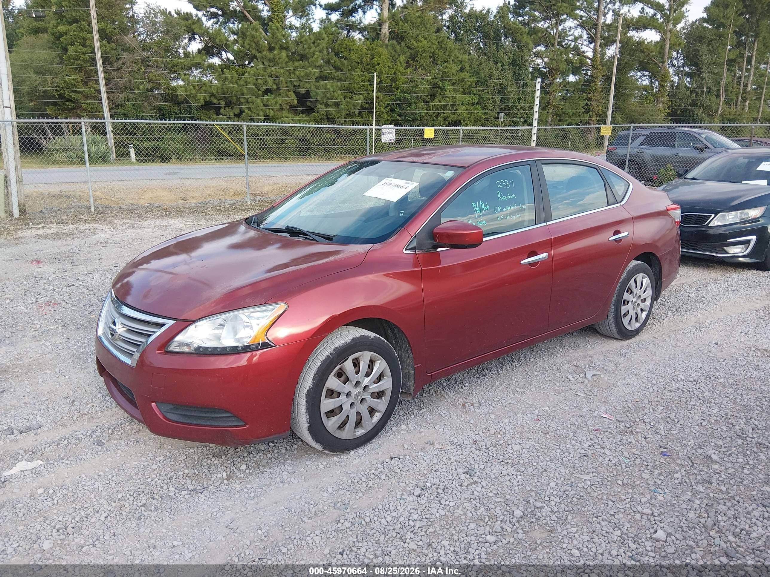 2015 Nissan Sentra Sv Red vin: 3N1AB7APXFY213199
