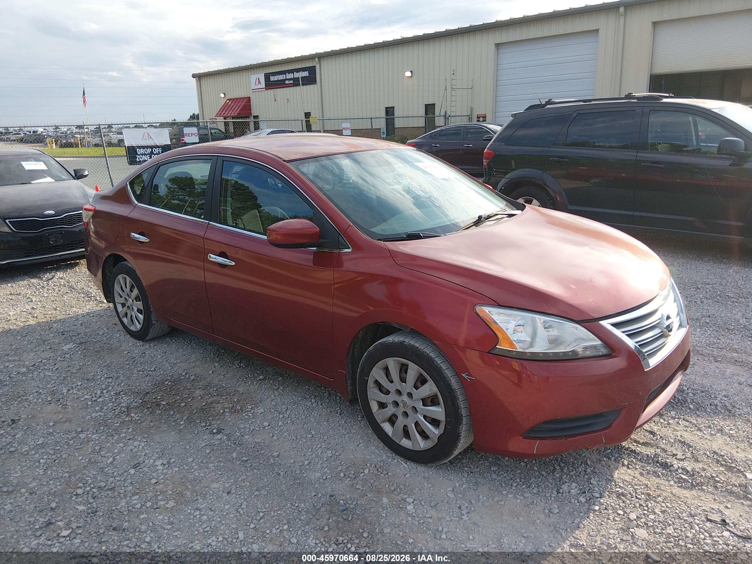 2015 Nissan Sentra Sv Red vin: 3N1AB7APXFY213199
