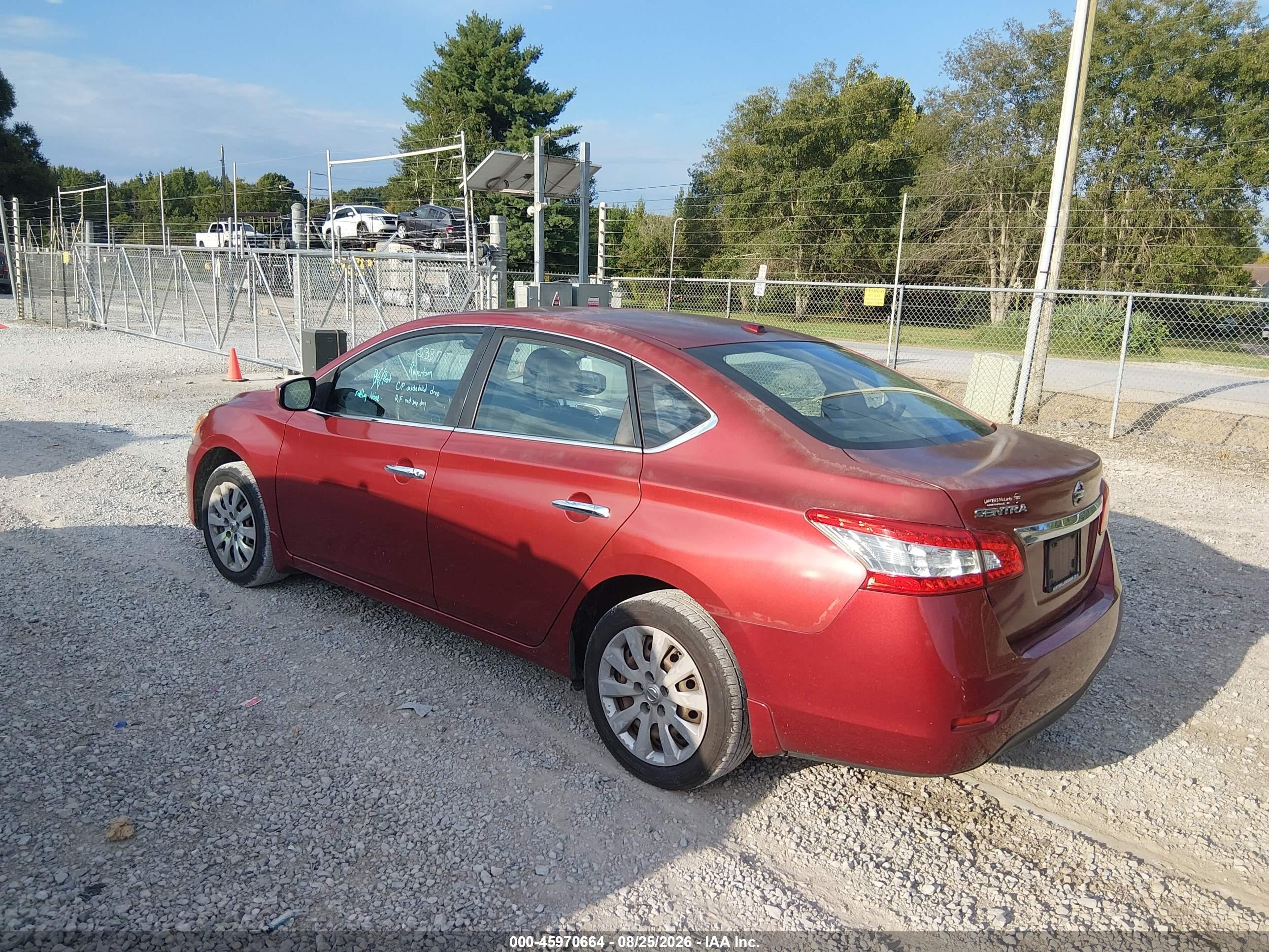 2015 Nissan Sentra Sv Red vin: 3N1AB7APXFY213199